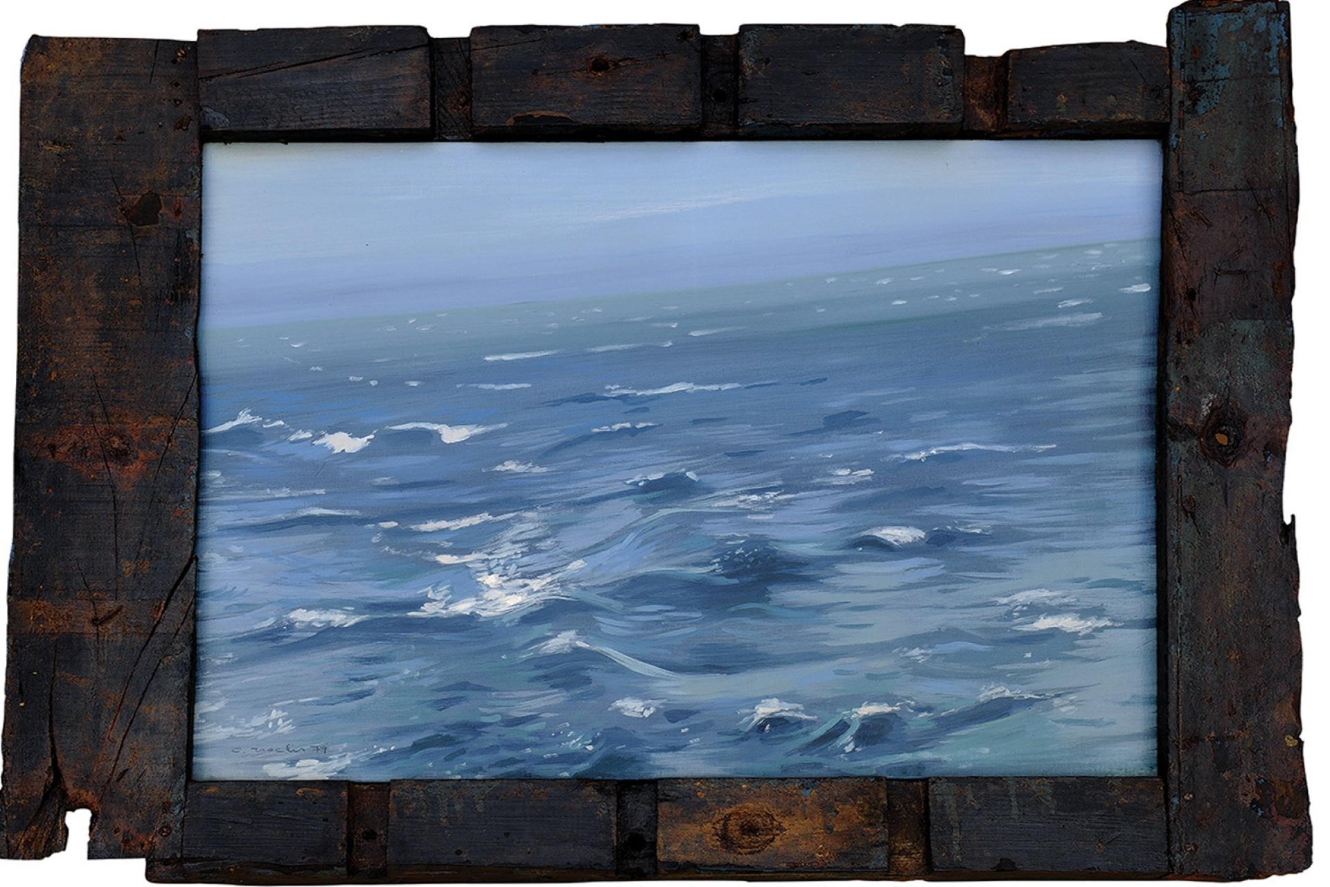 Κώστας Τσόκλης, Θαλασσινό τοπίο, από την έκθεση «Ζειδώρος πνοή» στο Παλιό Τελωνείο Ναυπλίου