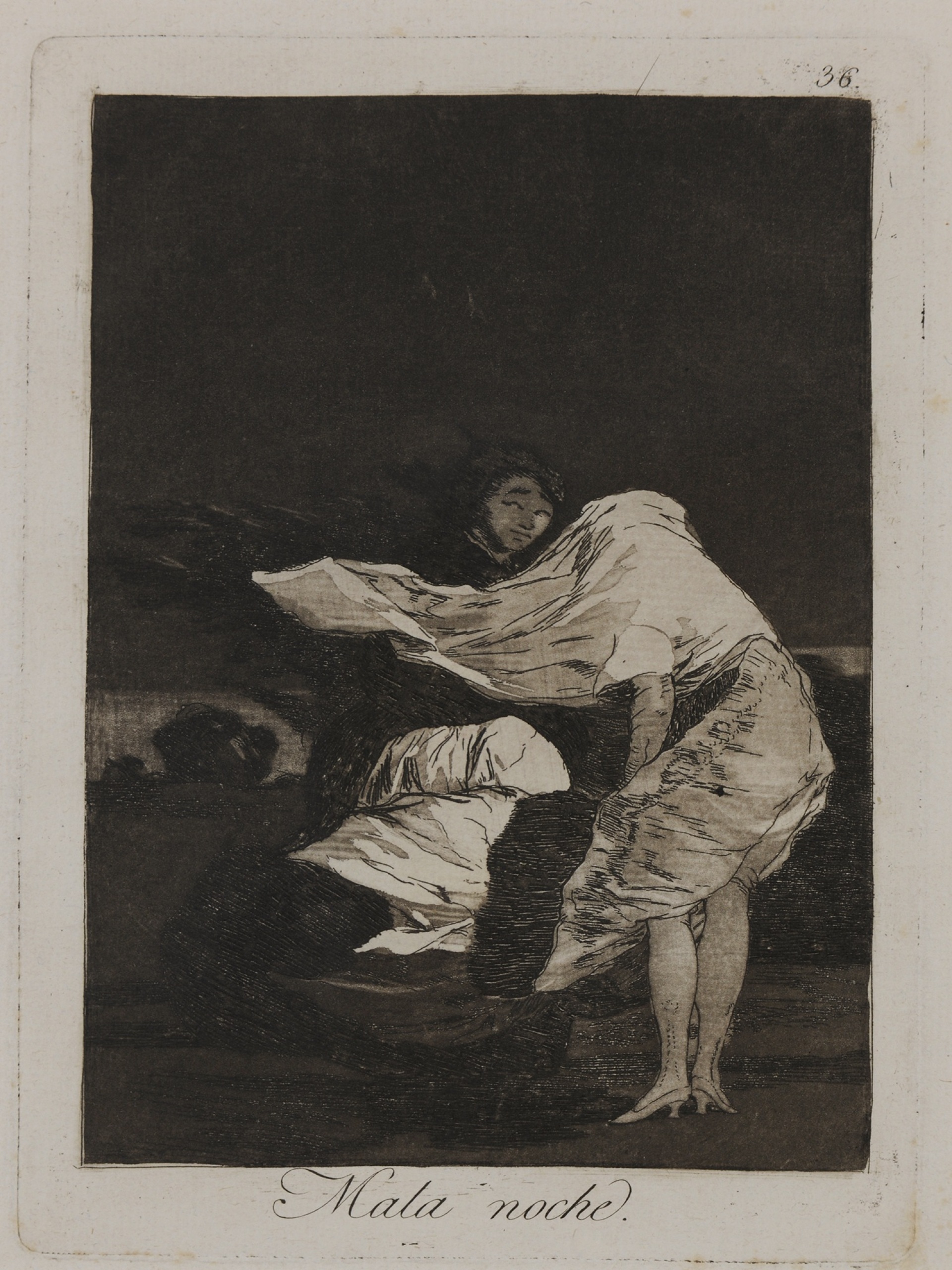 Francisco Goya y Lucientes, «Άσxημη νύχτα», Από τη σειρά Los Caprichos, Εθνική Πινακοθήκη