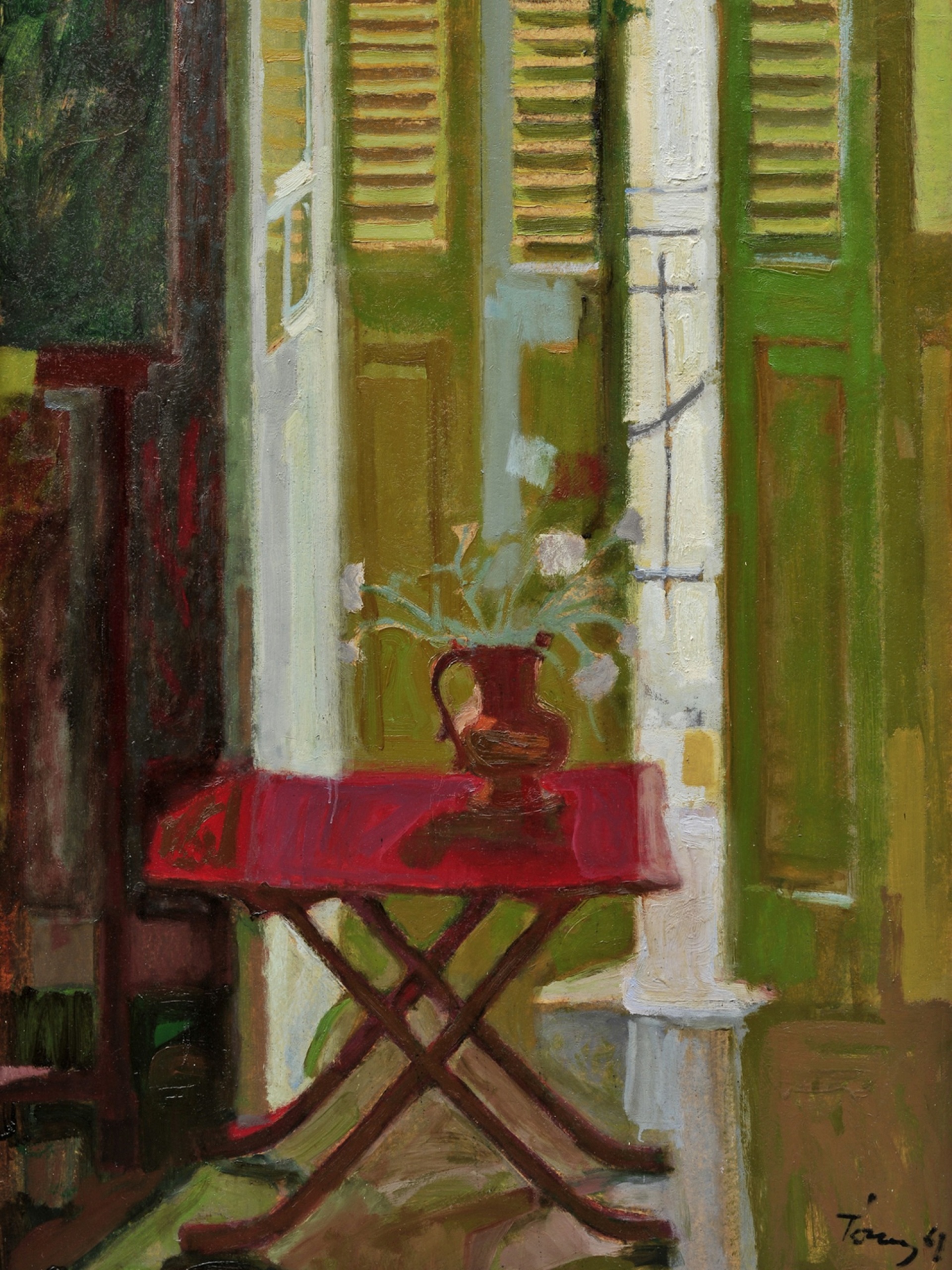 Παναγιώτης Τέτσης, «Μπαλκονόπορτα», από τη μεγάλη αναδρομική έκθεση «Η εμμονή του βλέμματος» στην Εθνική Πινακοθήκη