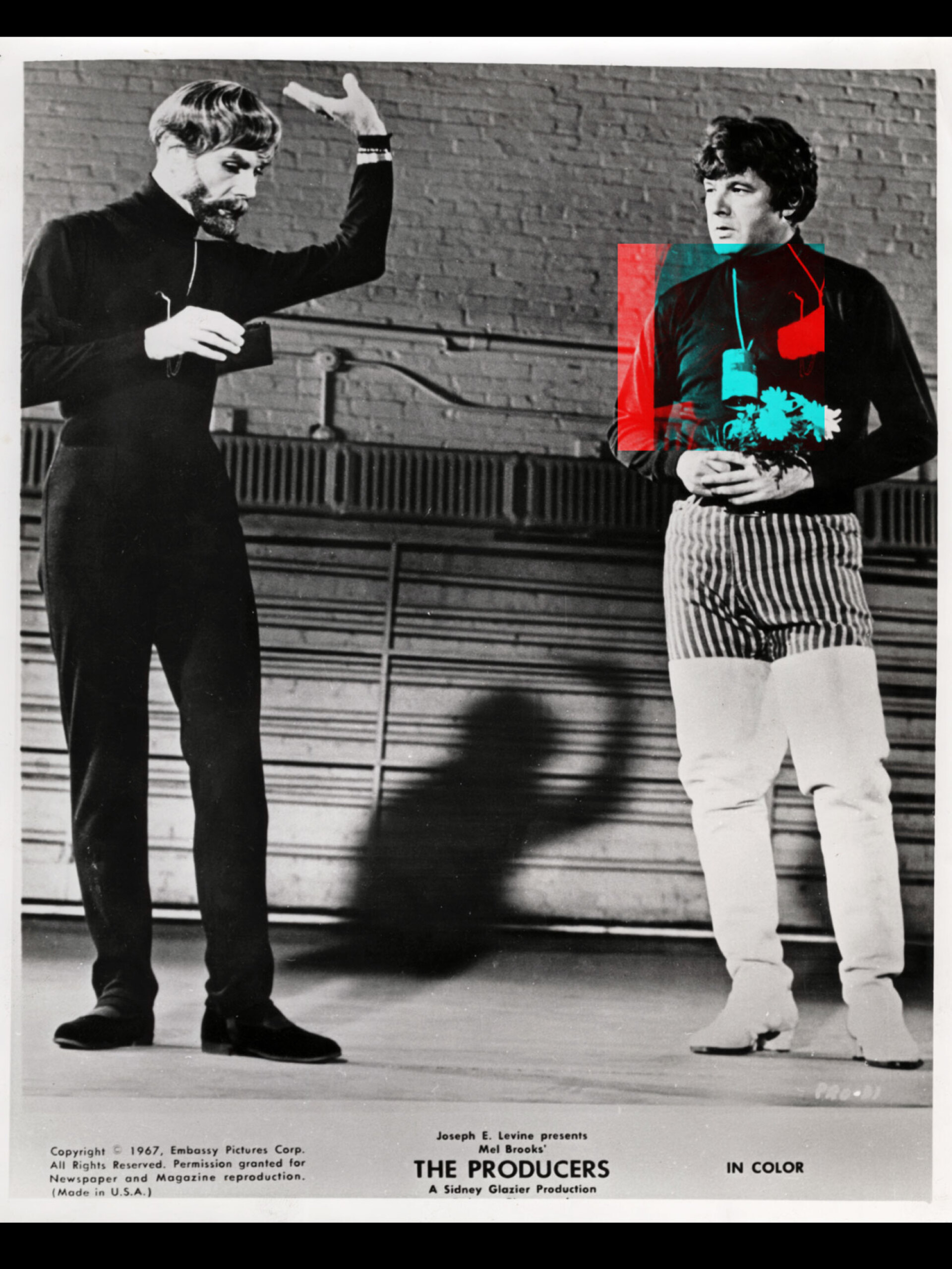 Σκηνή από την ταινία «Οι παραγωγοί», 1967 του Μελ μπρουκς, με τον Ντικ Σον και τον Ανδρέα Βουτσινά