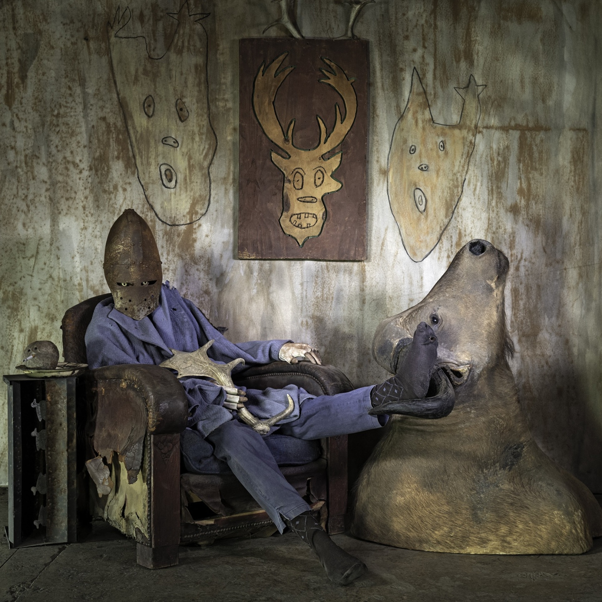 Roger Ballen, Warrior, (Spirits and Spaces series), 2020