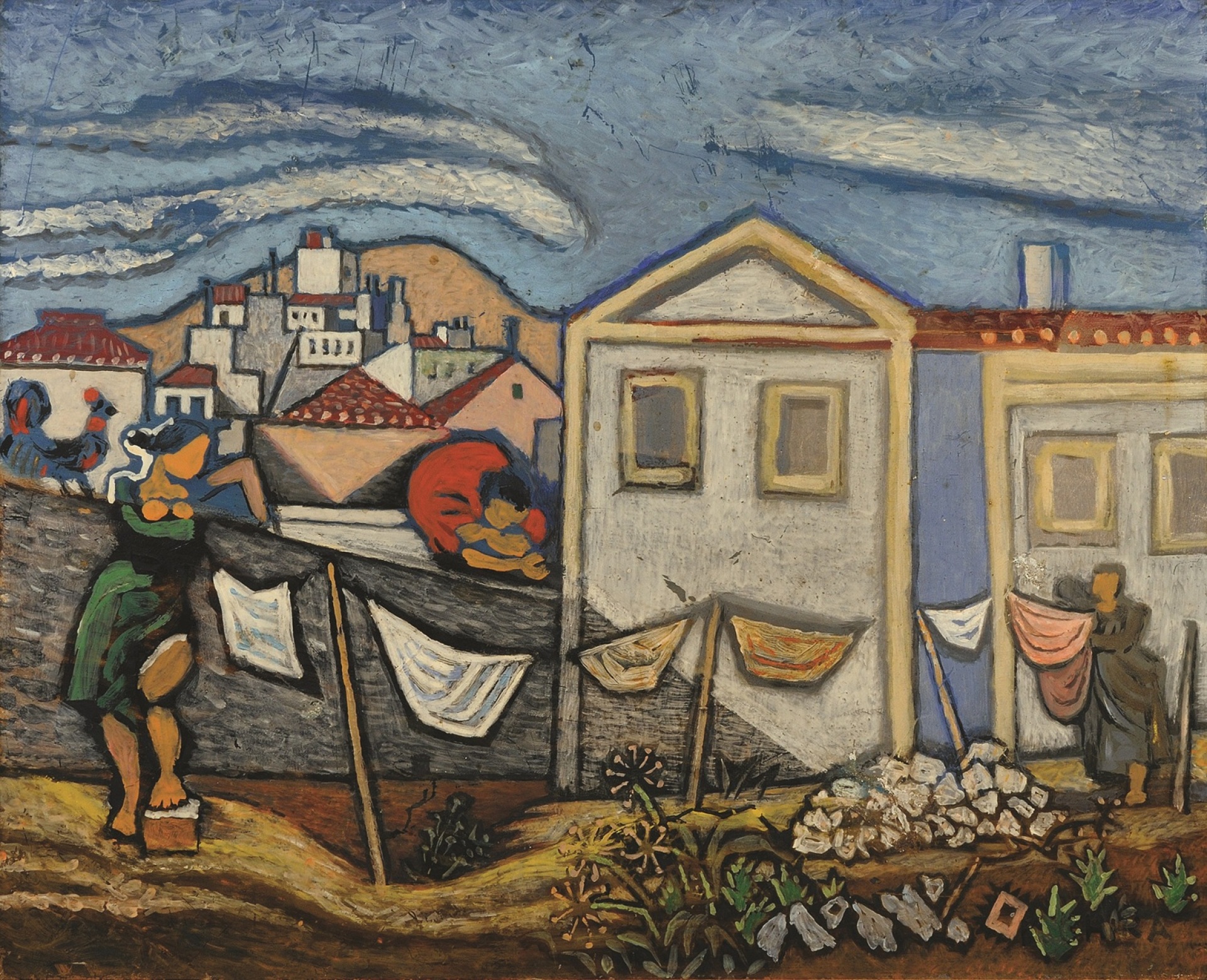 Νίκος Χατζηκυριάκος-Γκίκας, Οι πλύστρες,  1946,  Μουσείο Μπενάκη / Πινακοθήκη Γκίκα