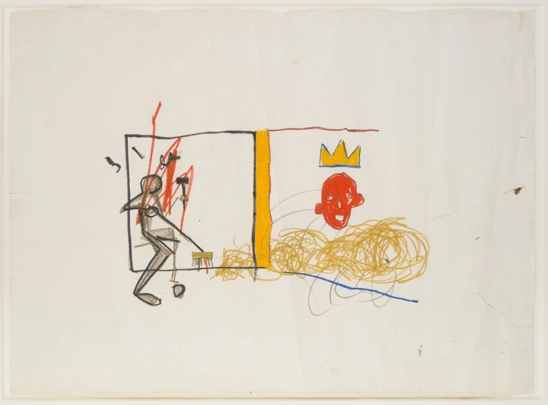 Jean-Michel BASQUIAT Untitled, 1981 Oilstick on paper 42,5 x 58 cm © Estate of Jean-Michel Basquiat. Licensed by Artestar, New York.