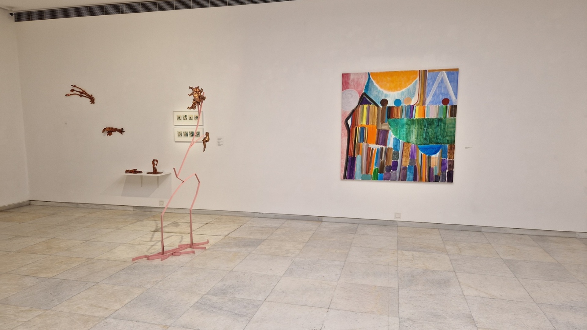 Άποψη της έκθεσης «Masking» στην Γκαλερί Ζουμπουλάκη