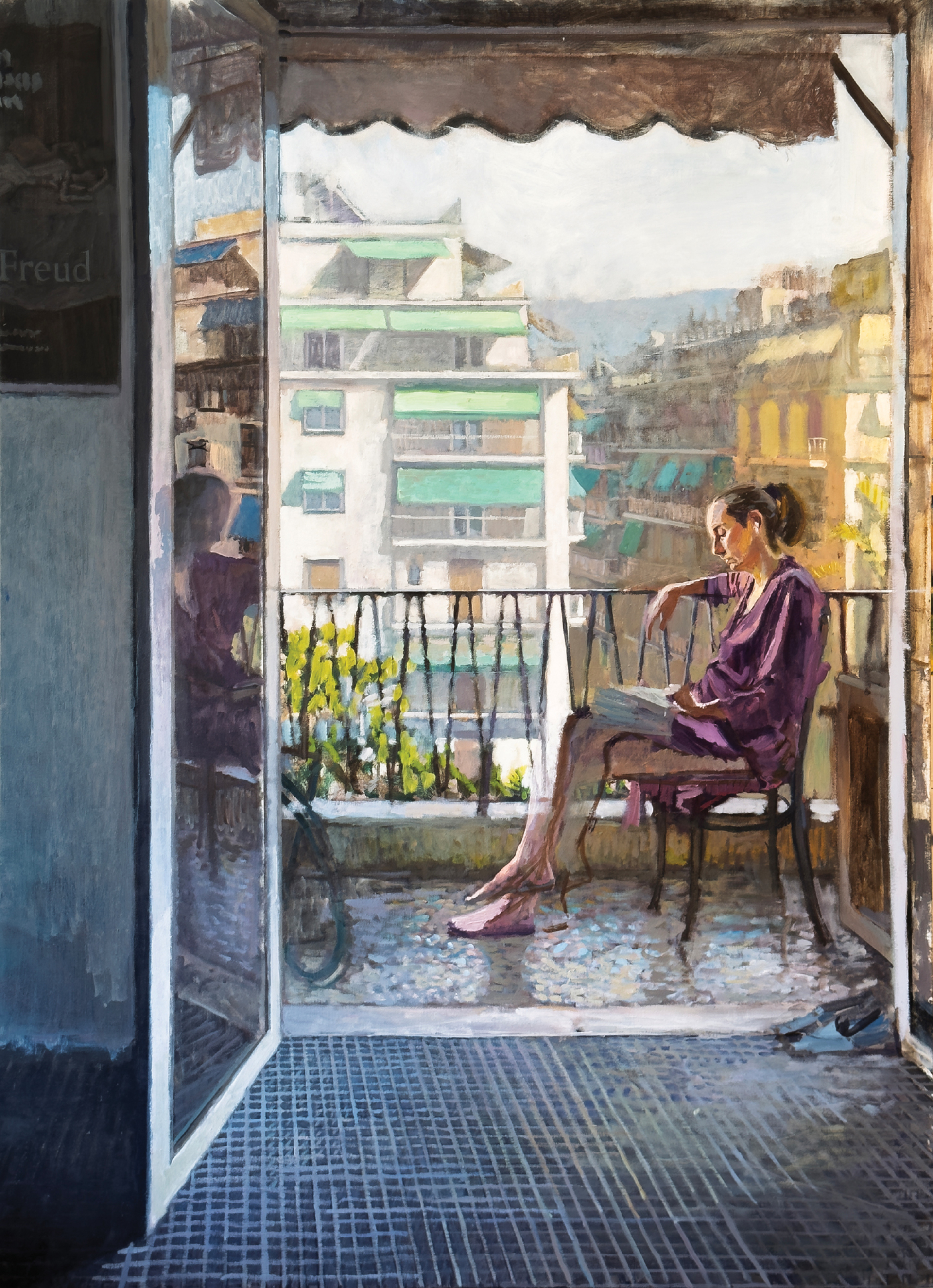 «Η Δέσποινα στο μπαλκόνι του ατελιέ» | 1,80 x 1,40cm