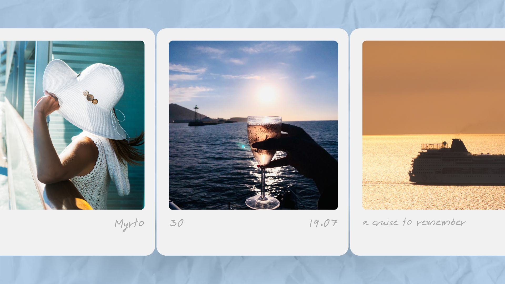 Μυρτώ, 30 – “Κρουαζιέρα all inclusive”