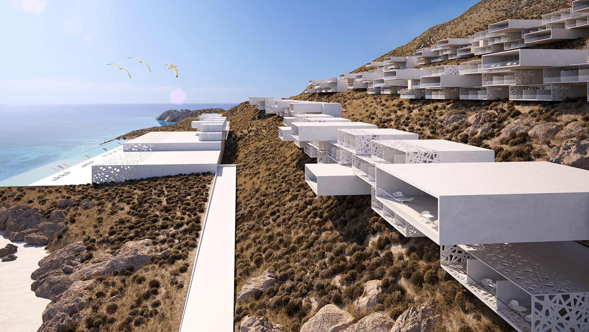 Potiropoulos+Partners: White Boxes, Ξενοδοχείο στη Μύκονο