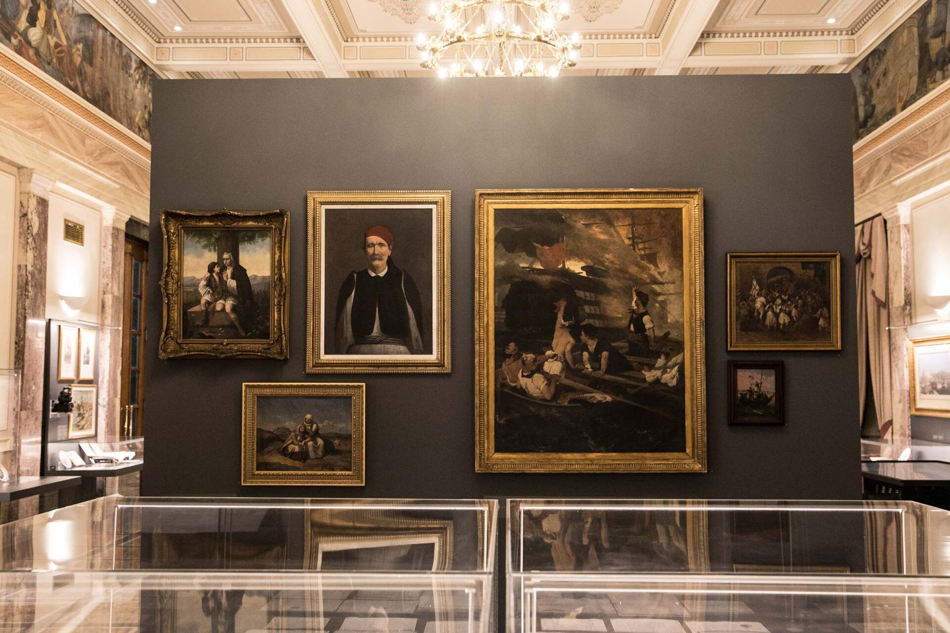 Ο πίνακας ζωγραφικής «Η Πυρπόληση της Τουρκικής Ναυαρχίδας από τον Κανάρη, στη Χίο» του Νικηφόρου Λύτρα