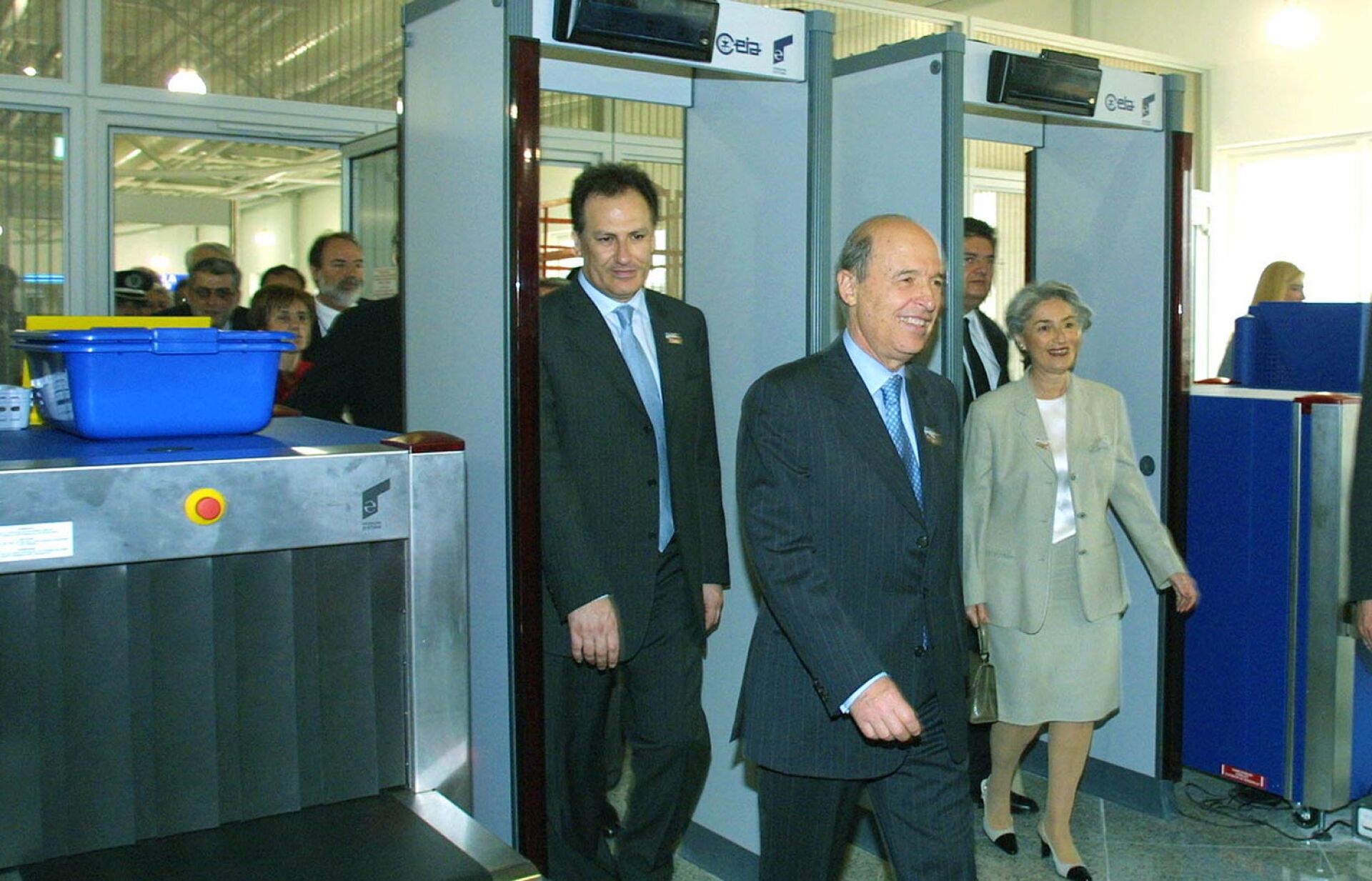 Εγκαίνια Αεροδρομίου Ελ. Βενιζέλο, Κώστας Σημίτης, Δάφνη Σημίτη, Κώστας Λαλιώτης