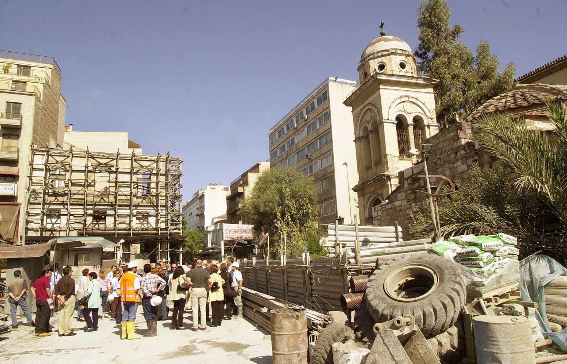 Εργοτάξιο της σήραγγας του Μετρό Σύνταγμα - Μοναστηράκι 