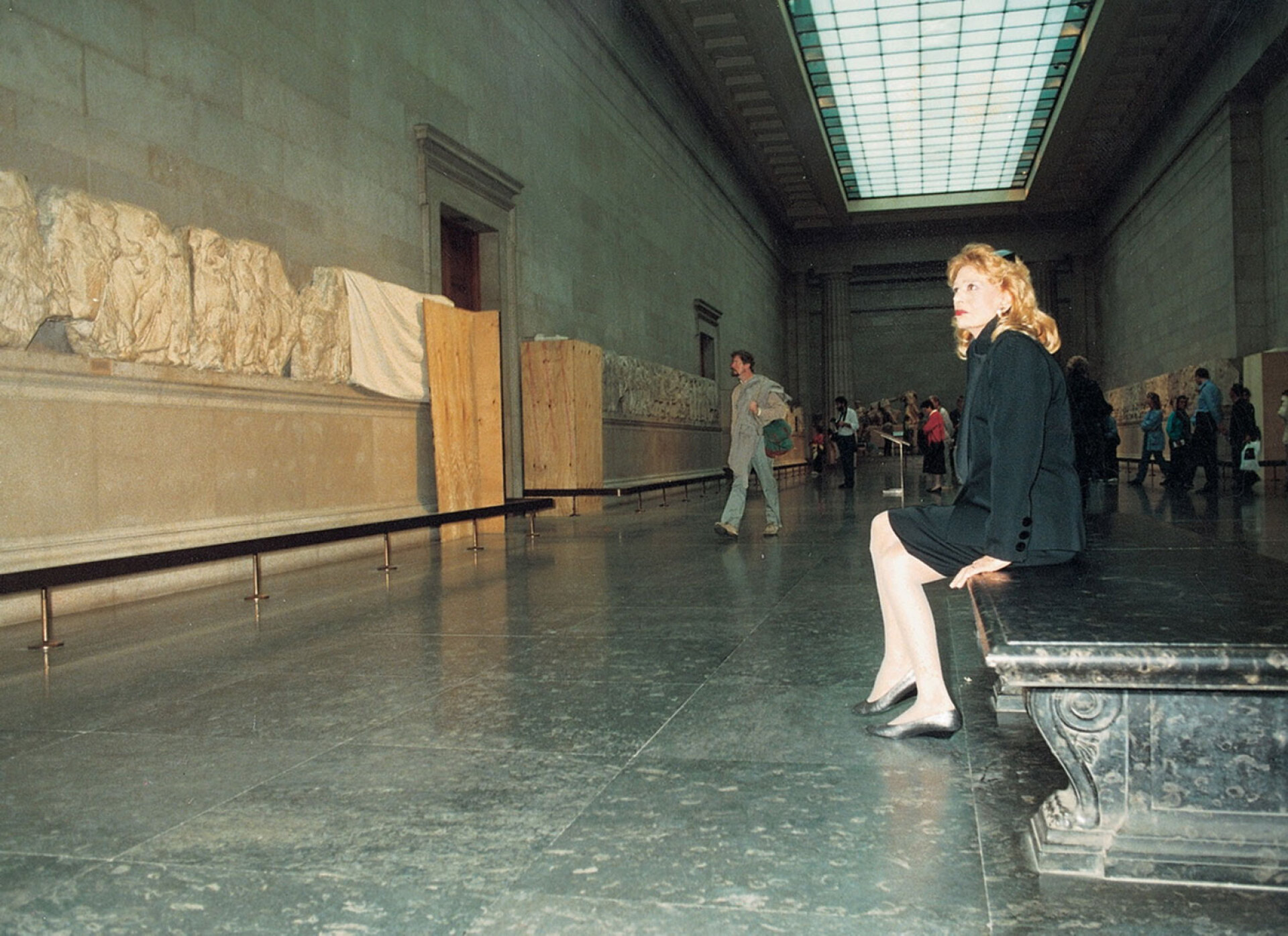 Η Μελίνα Μερκούρη στο Βρετανικό Μουσείο