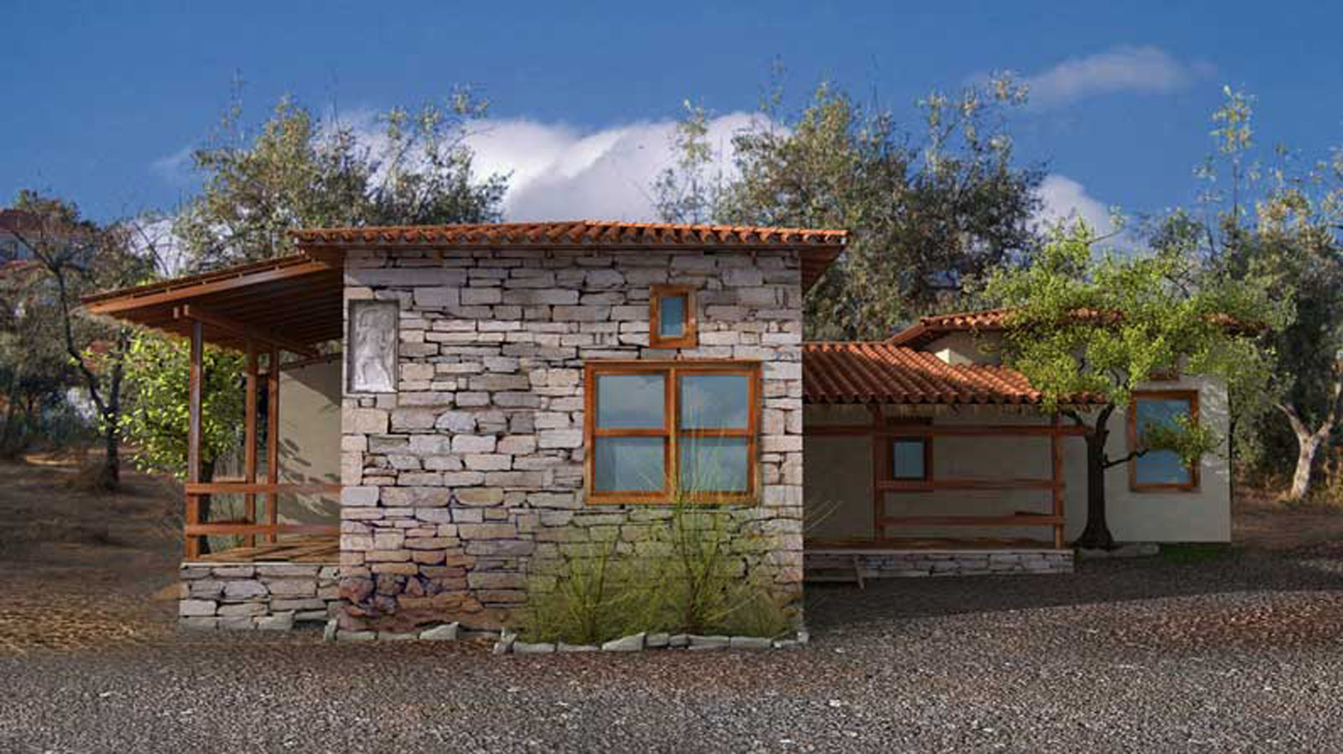 Ειδικό θέμα : Η οικία Γκόργκα, μετά την αρχιτεκτονική μελέτη και την επεξεργασία σε Η/Υ από την ομάδα του Δημήτρη Πικιώνη © ΑΠΕ-ΜΠΕ/Δ. Ι. Πικιώνη/STR