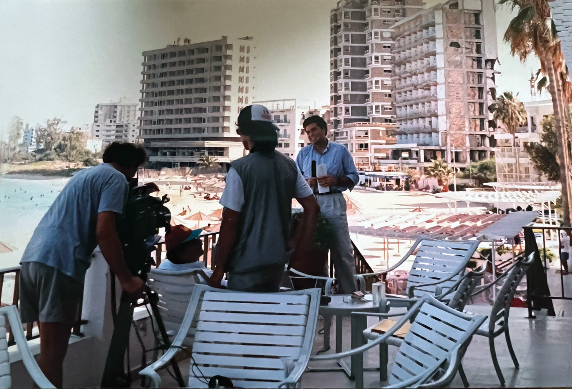 Ο Αλέξης Παπαχελάς σε γύρισμα στα Βαρώσια