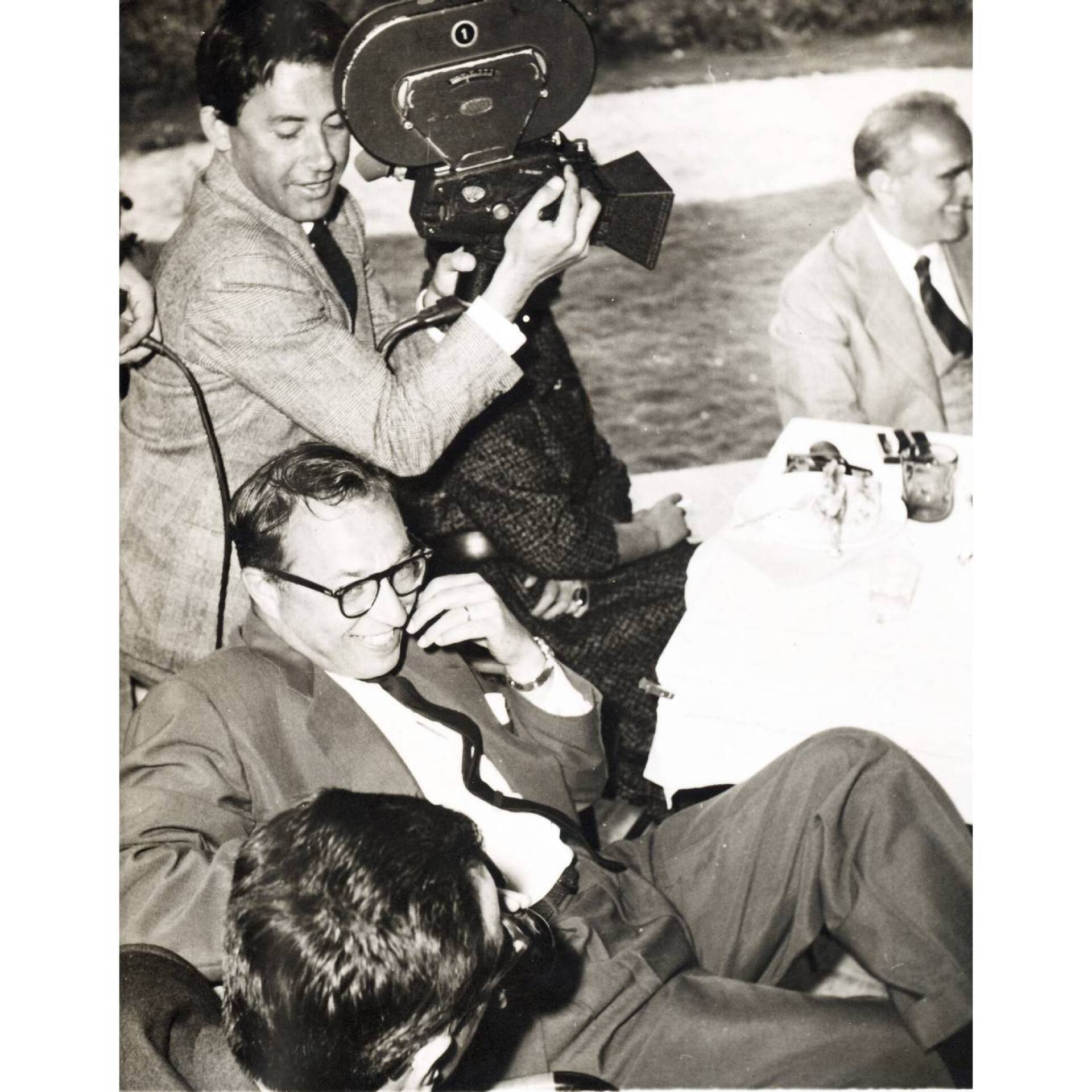 Ο Βασίλης Μάρος με τον με τον Κωνσταντίνο Καραμανλή στη Ρόδο 