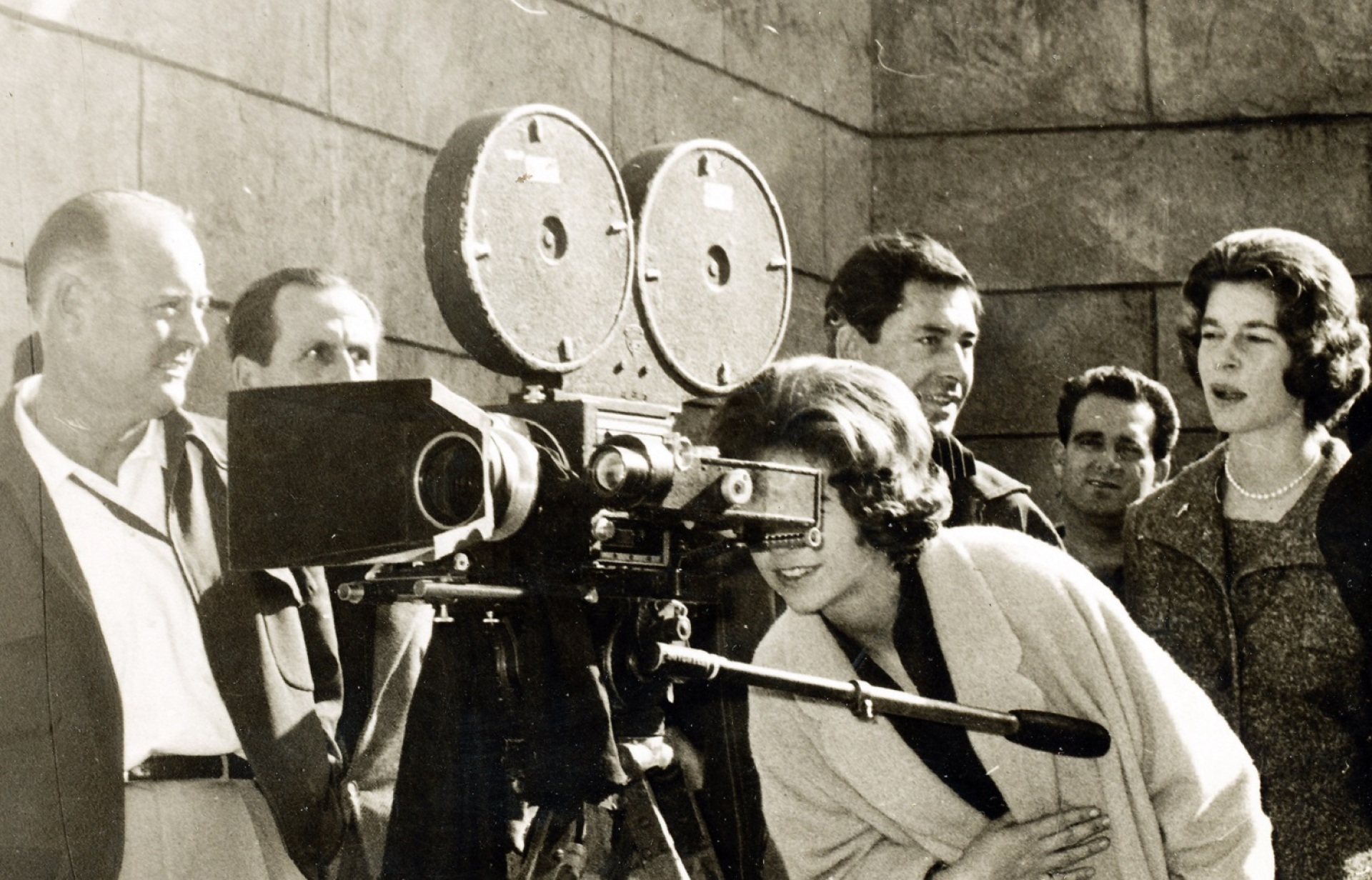 Η πριγκίπισσα Σοφία κατά τη διάρκεια των γυρισμάτων της ταινίας «Ο λέων της Σπάρτης».