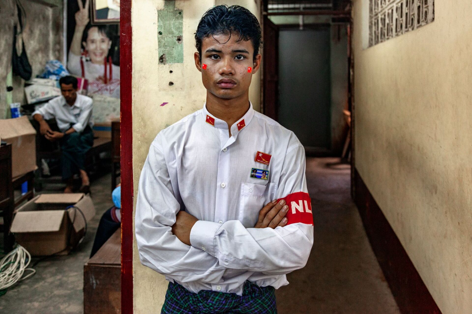 Μιανμάρ - Στα κεντρικά γραφεία του NLD λίγο πριν την εκλογική διαδικασία του 2012