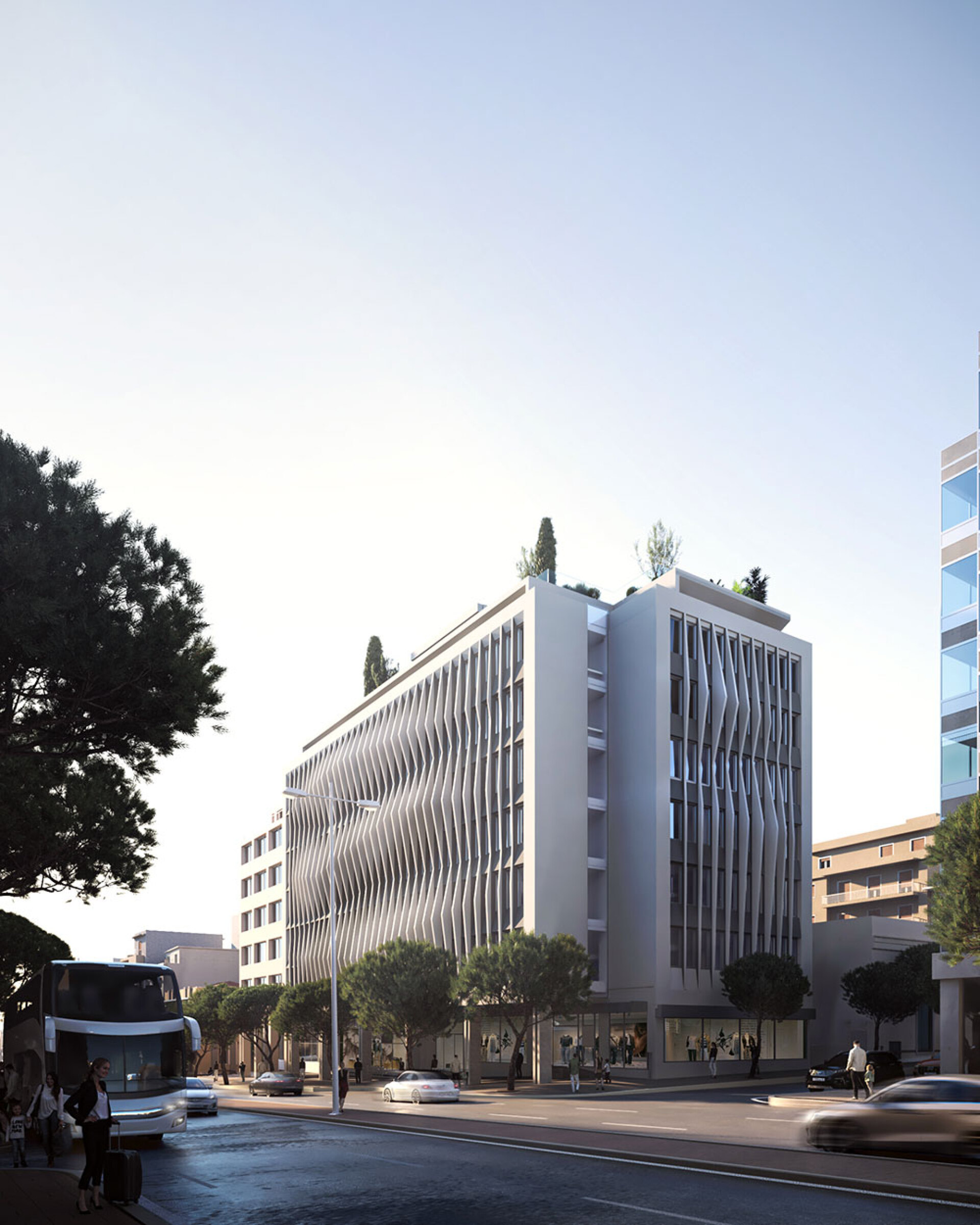 Γραφιστική απεικόνιση του κτηρίου The Wave 