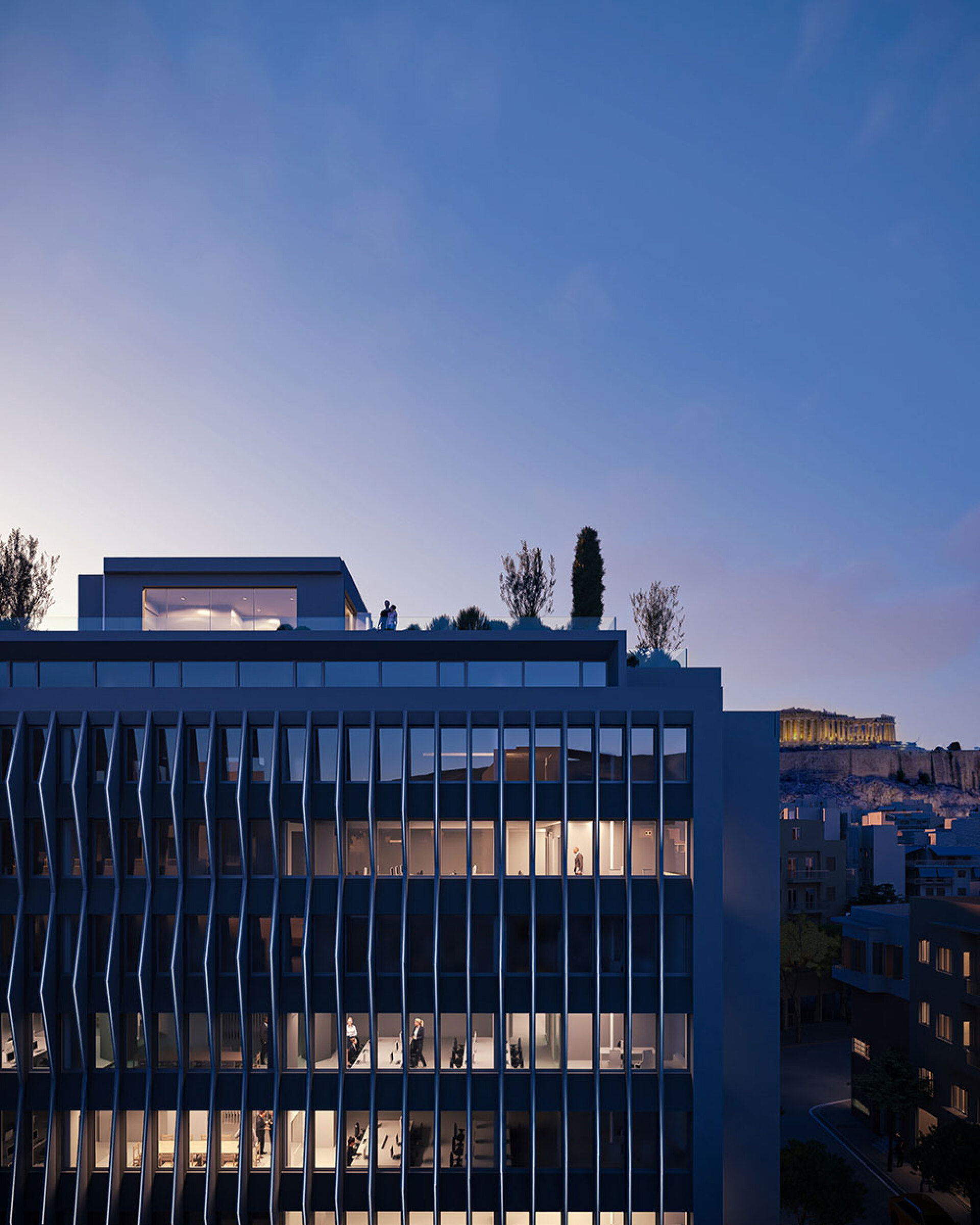 Γραφιστική απεικόνιση του κτηρίου The Wave