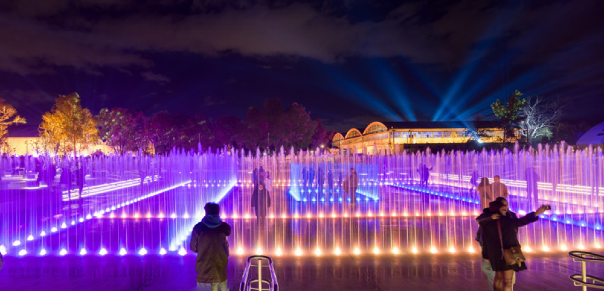 Το συντριβάνι του βιωματικού πάρκου στο Ελληνικό.