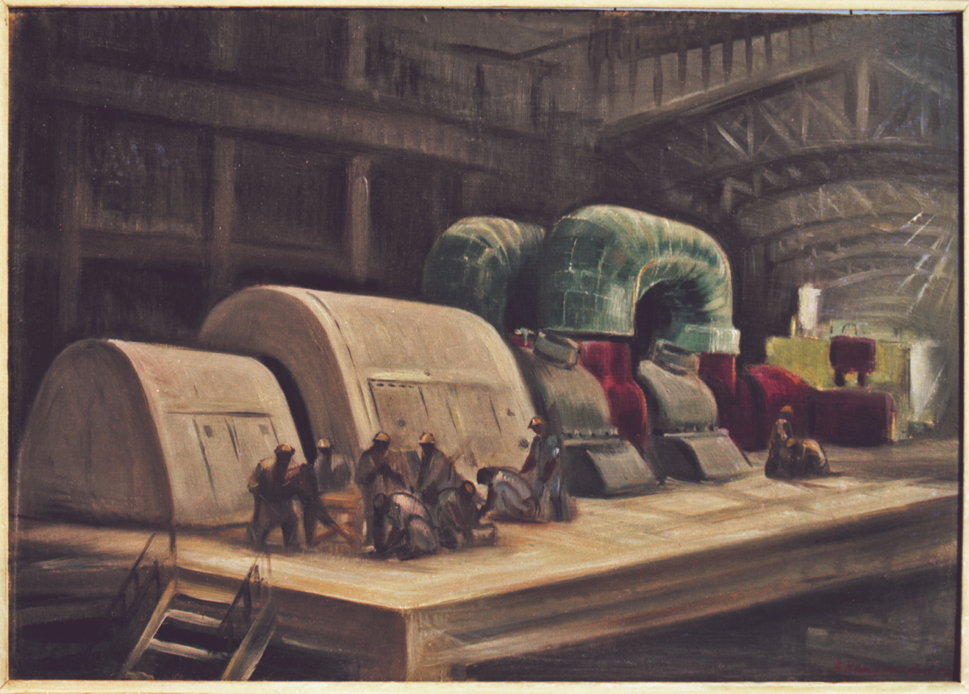 Αλέξανδρος Κορογιαννάκης (1906 - 1966), Εσωτερικό του Ατμοηλεκτρικού Σταθμού Αγίου Γεωργίου στο Κερατσίνι