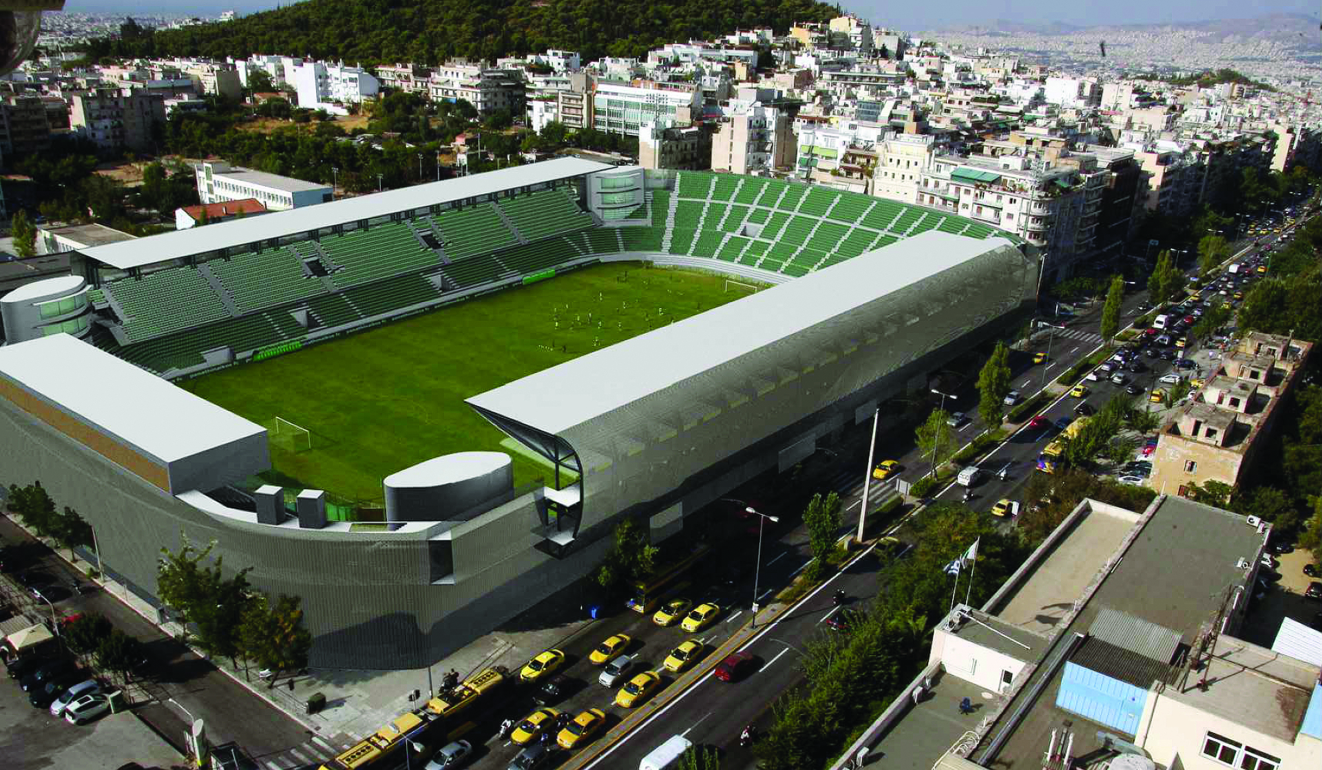 Μακέτα με σχέδιο του νέου γηπέδου του ΠΑΟ, από το αρχιτεκτονικό γραφείο KK Architects