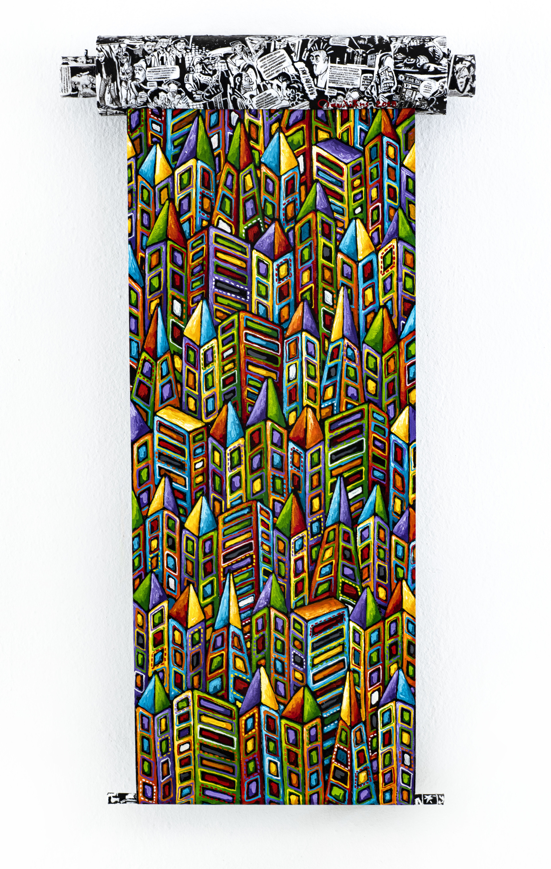 Έργο του Γιάννη Παυλίδη από την έκθεση "Comic City" στον Τεχνοχώρο