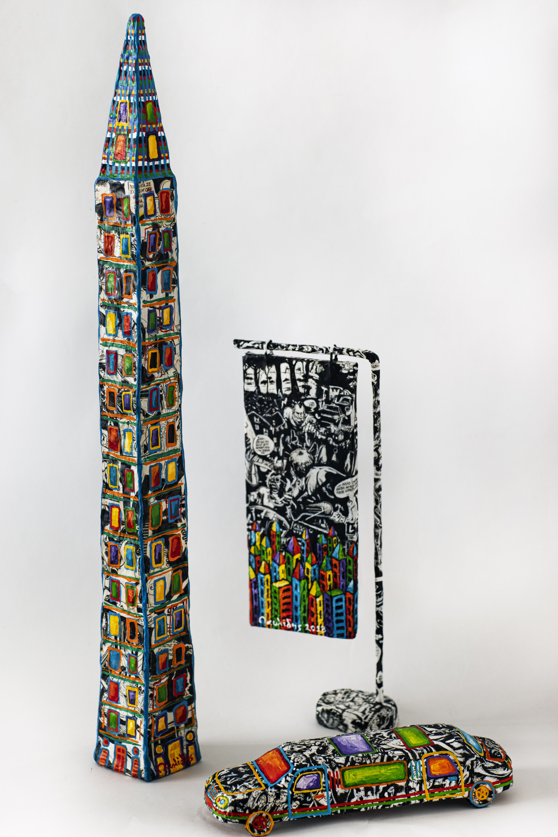 Έργο του Γιάννη Παυλίδη από την έκθεση "Comic City" στον Τεχνοχώρο