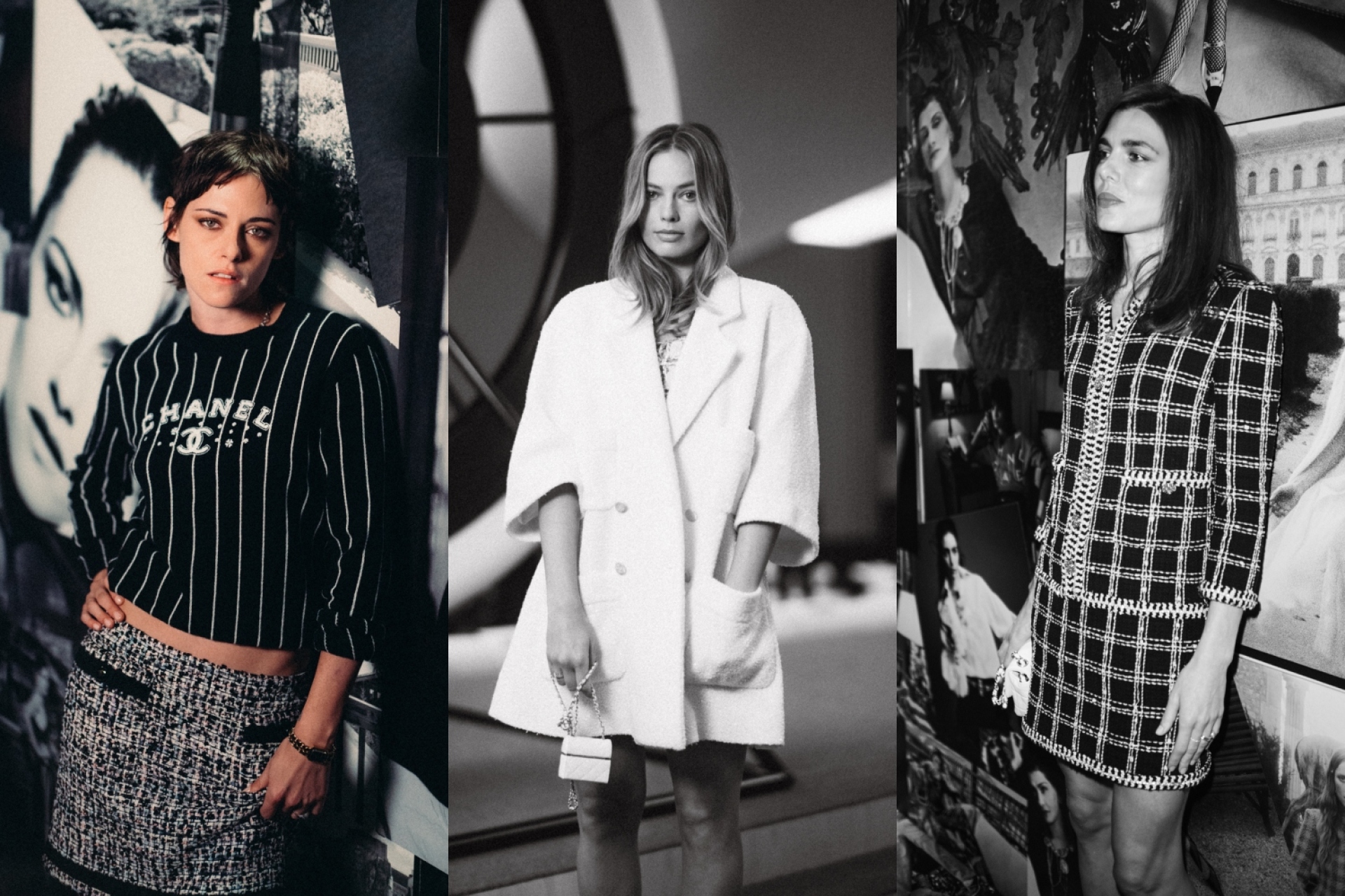 Από αριστερά: Η Kristen Steward, η Margot Robbie και η Charlotte Casiraghi.