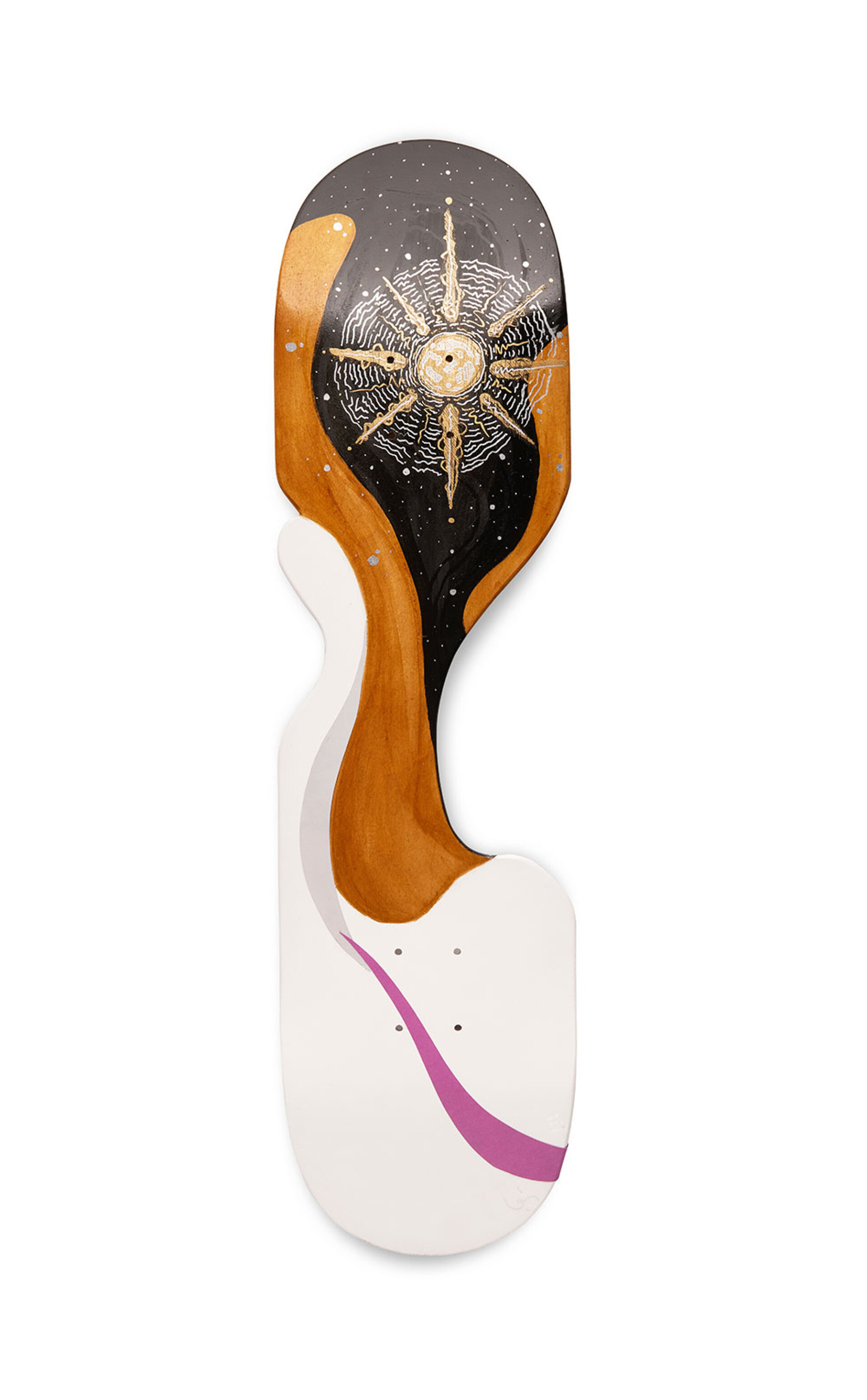 "Έναστρη Μέρα", Μαρκαδόροι, σπρέι, χαρτόνι, ακρυλικά και βελατούρα.