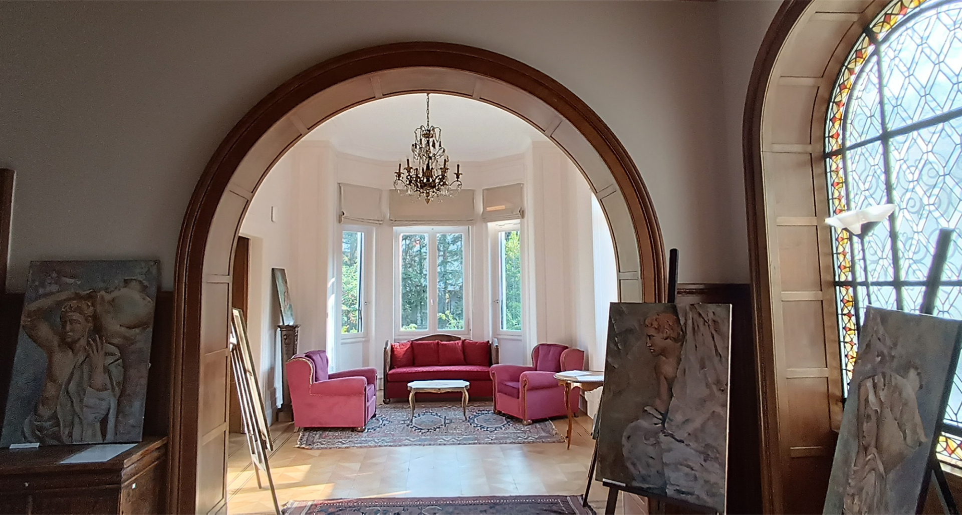 Χώροι υποδοχής της πρώην οικίας Μποδοσάκη