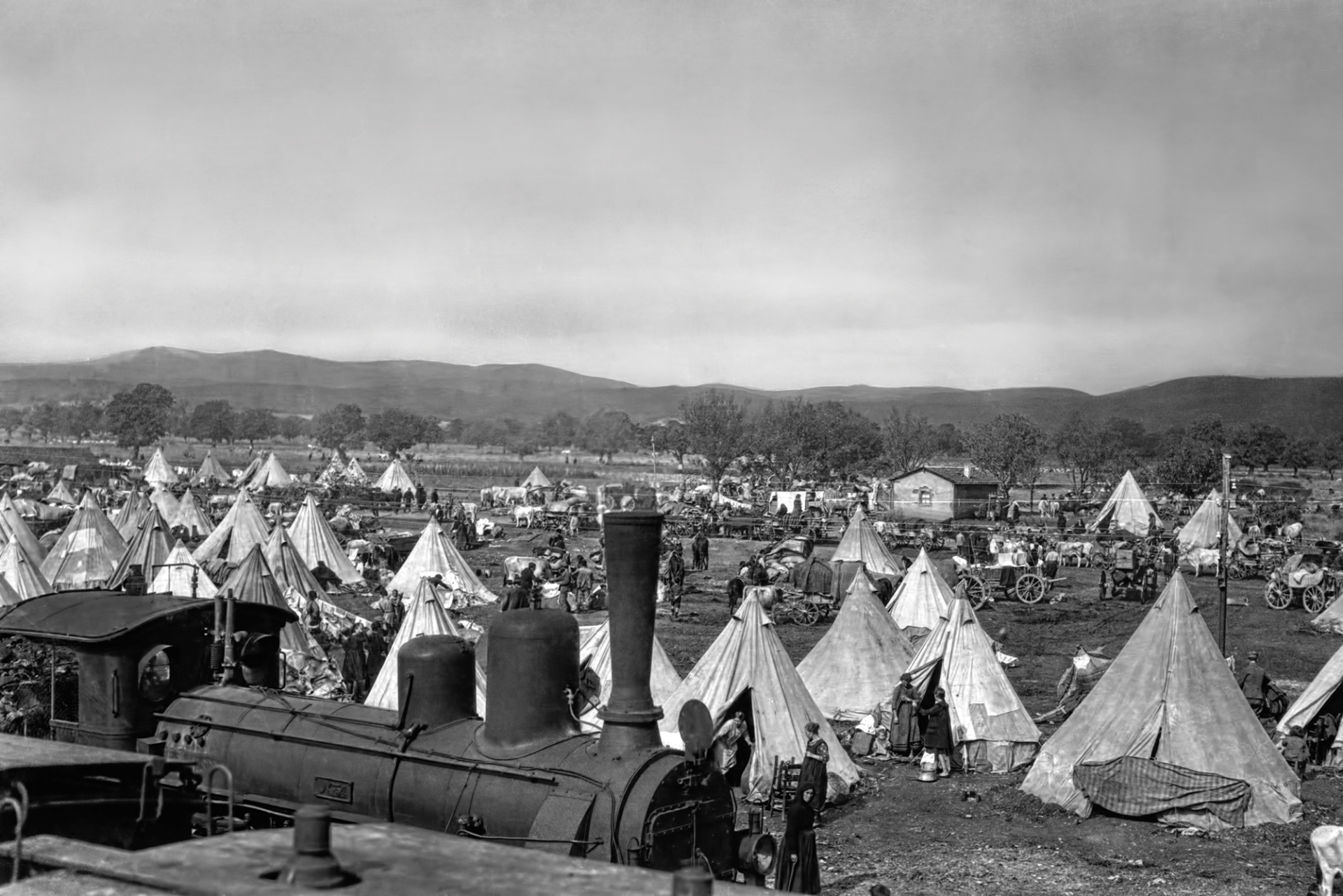  Προσφυγικός οικισμός κοντά στον Έβρο. Φωτογράφος: Frank America. Ευγενική παραχώρηση: National Geographic