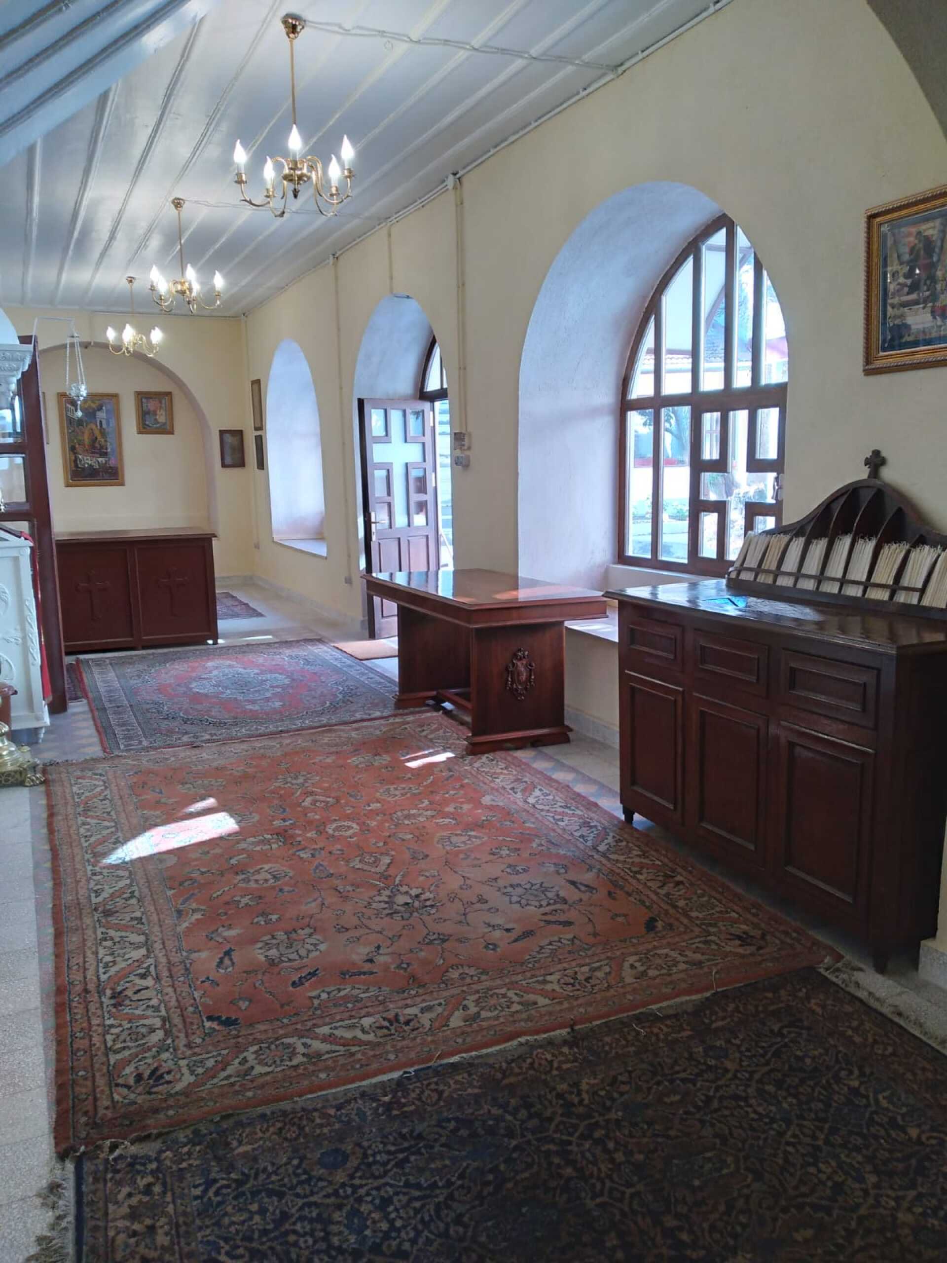 Eσωτερική άποψη της Παναγίας του Μπαλίνου