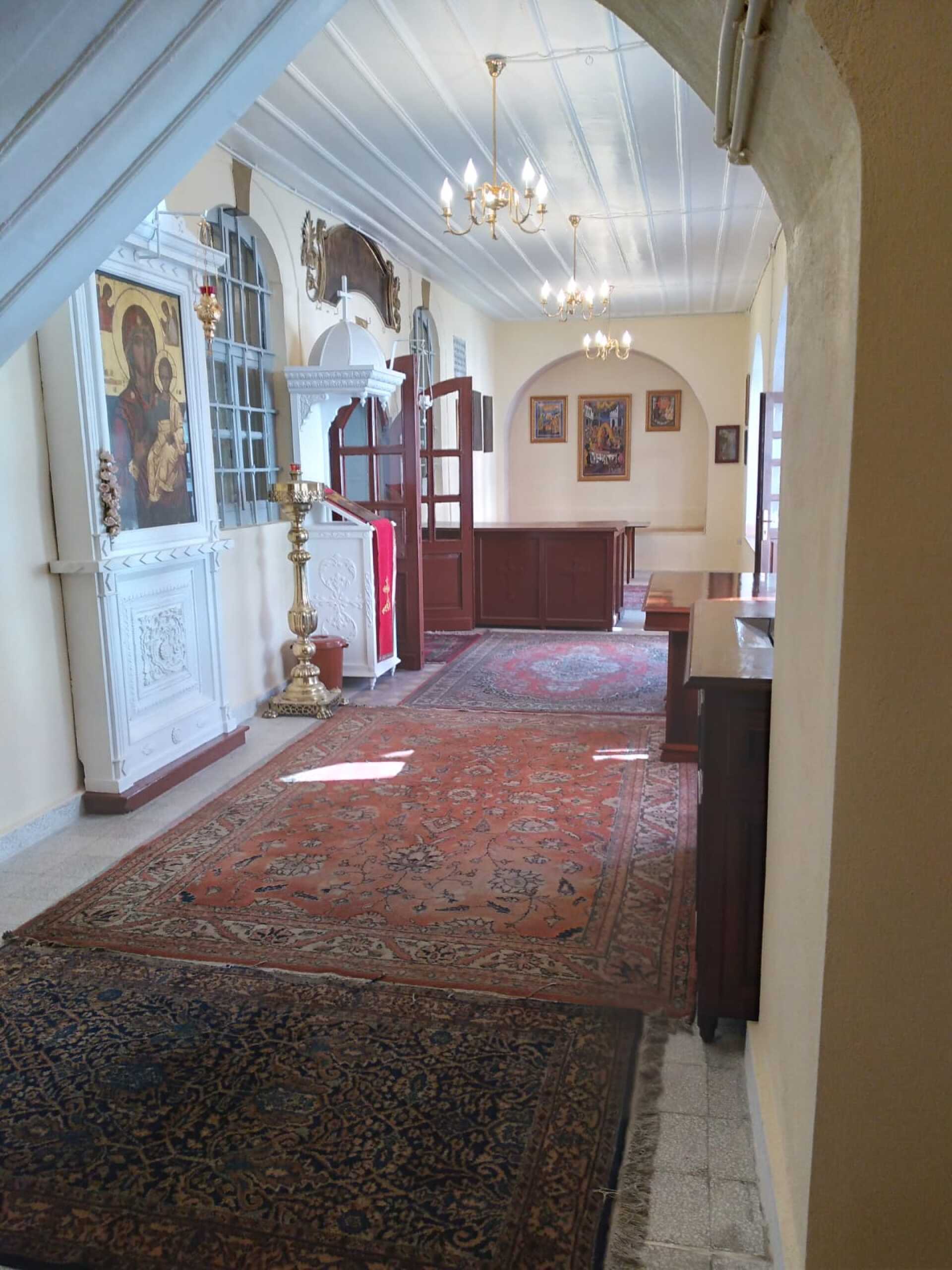 Eσωτερική άποψη της Παναγίας του Μπαλίνου