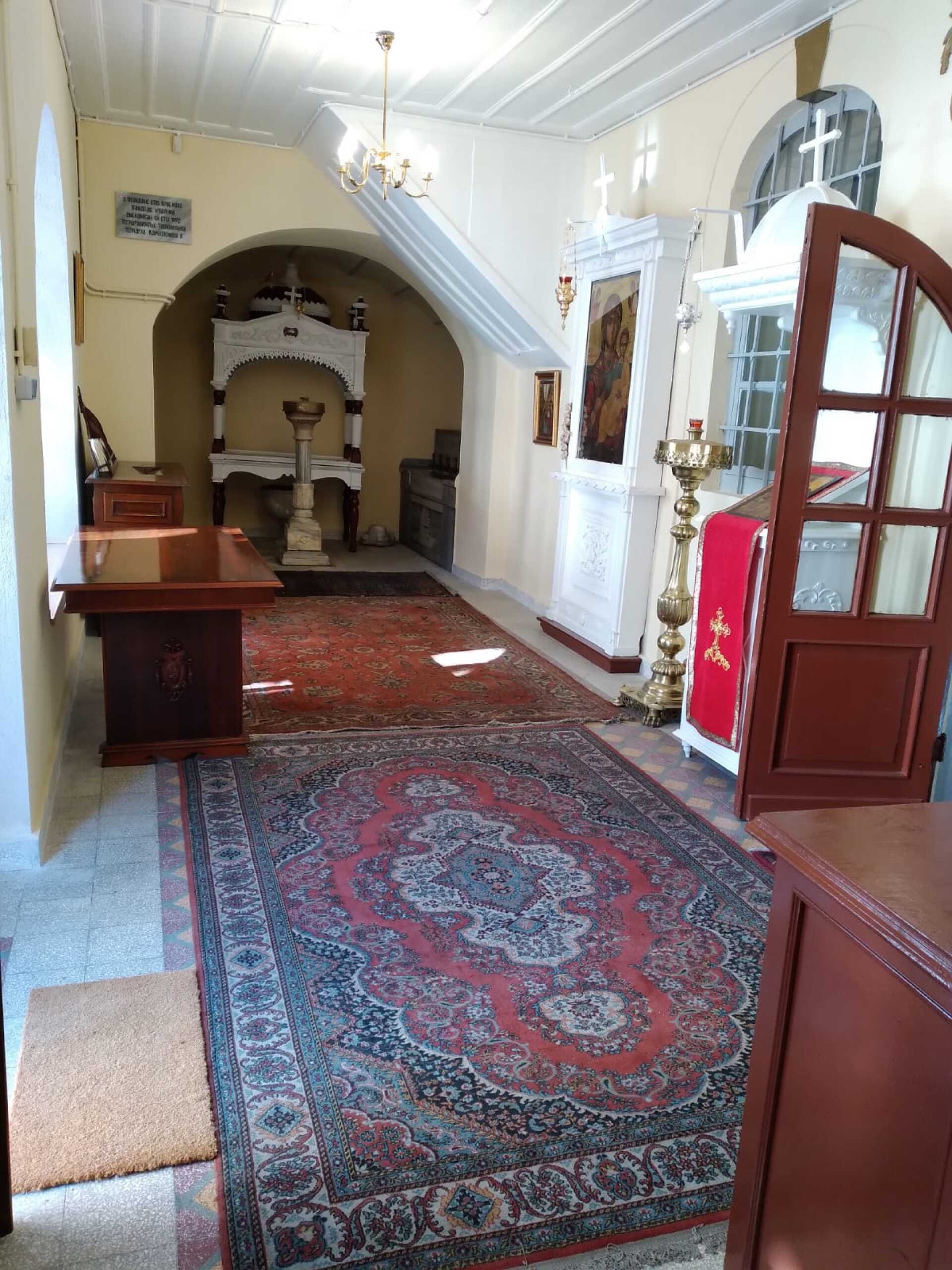 Eσωτερική άποψη της Παναγίας του Μπαλίνου