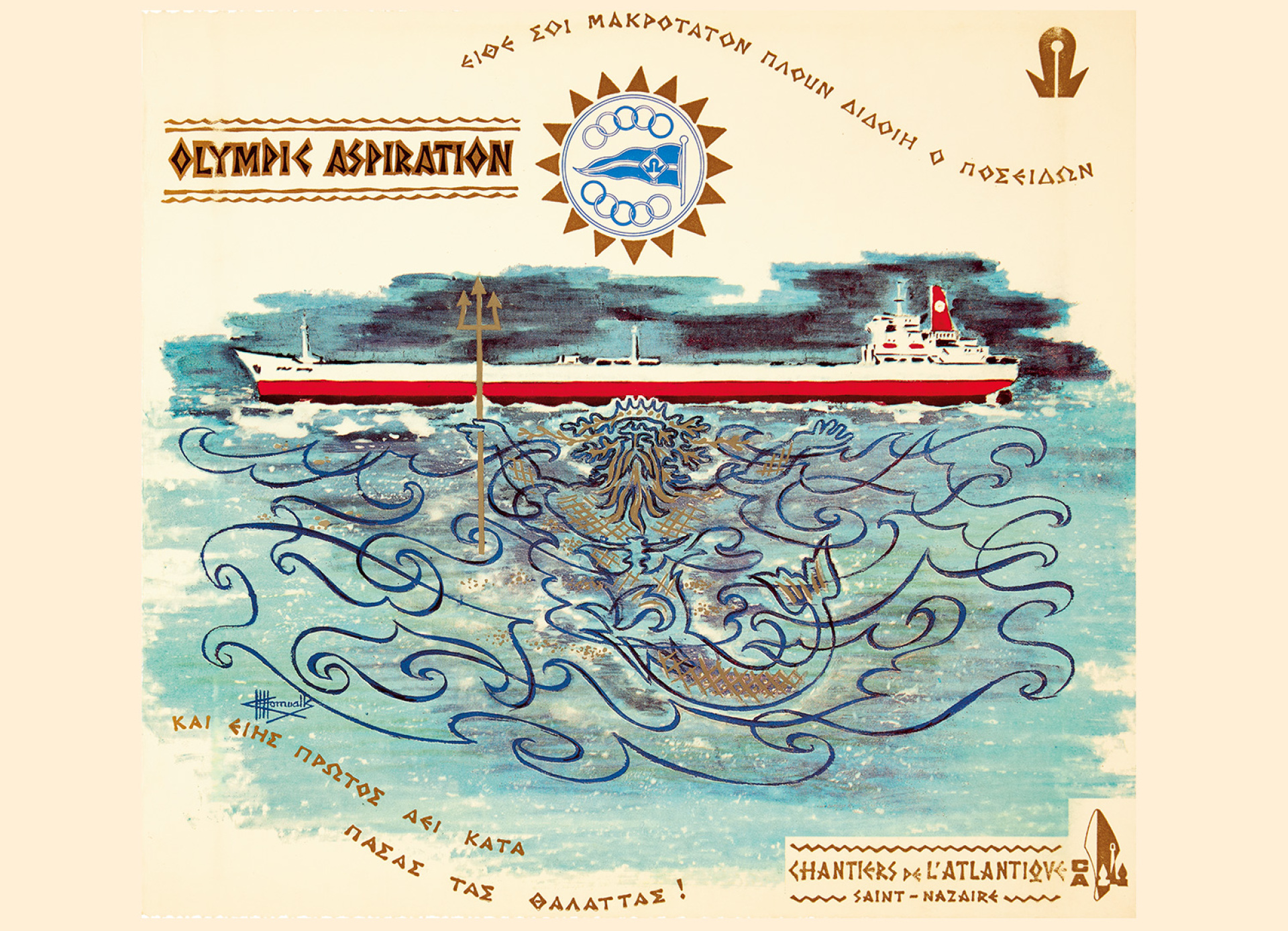 Έντυπα από καθελκύσεις πλοίων. Πηγή: Αρχείο Ωνάση, “Φωτογραφίες πλοίων” (ΟΑΑ.SF03.SSF03.F009). Αρχείο Ωνάση, Olympic Aspiration”