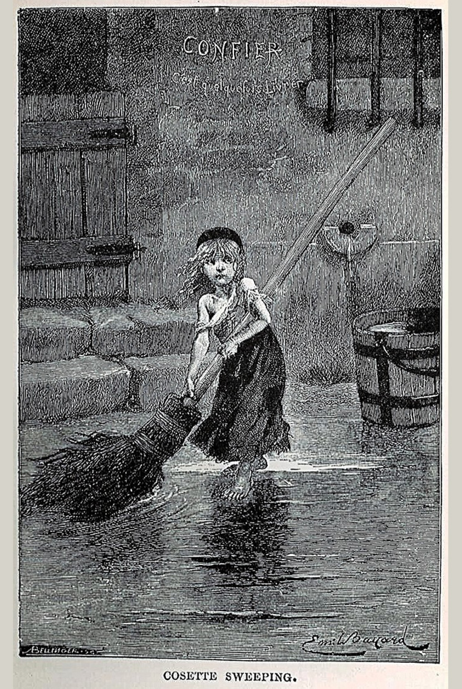 Εικόνα της Τιτίκας από τον Εμίλ Μπαγιάρντ, από την πρώτη έκδοση των Αθλίων (1862)