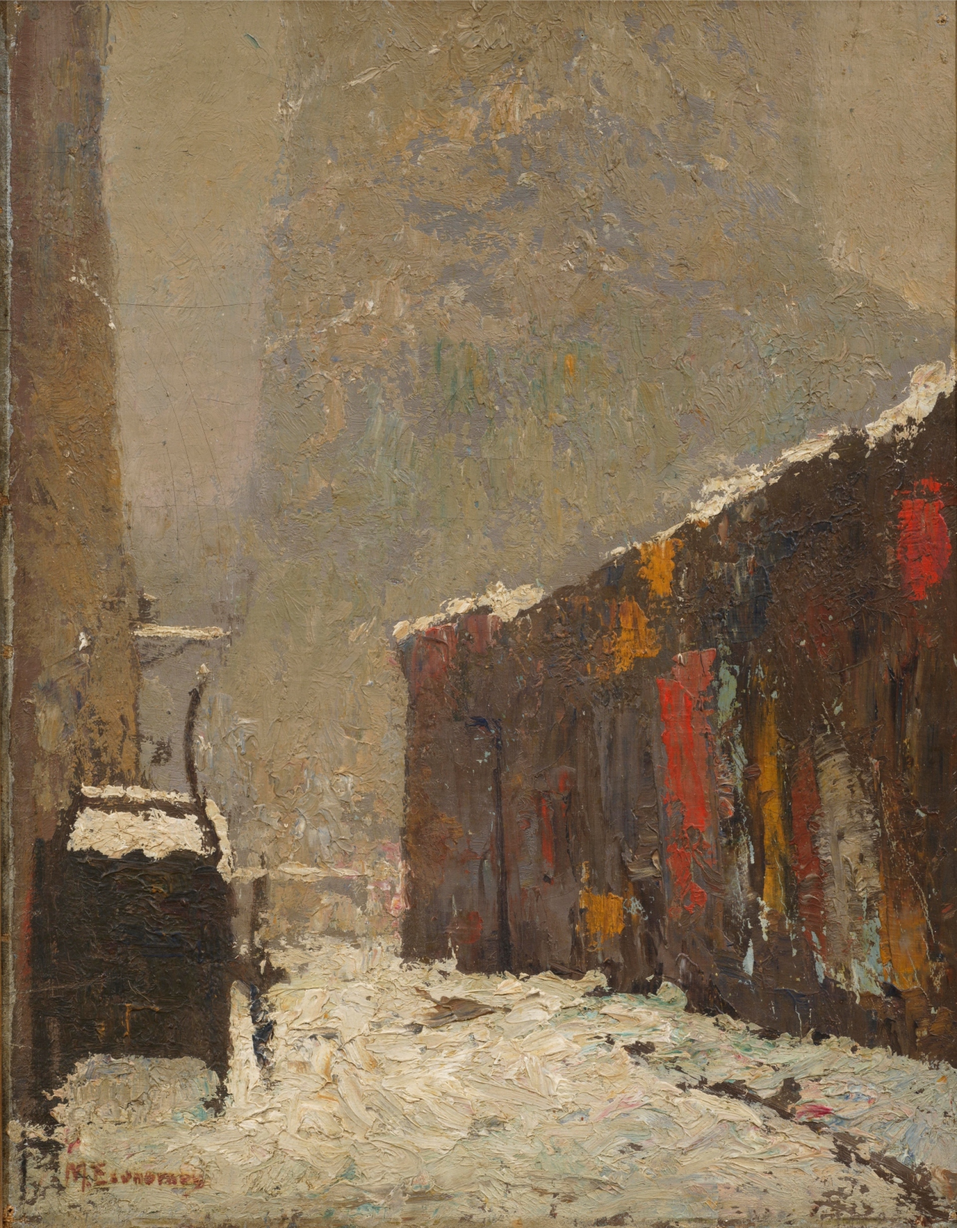 Μιχάλης Οικονόμου, "Χιονισμένος δρόμος στο Παρίσι"