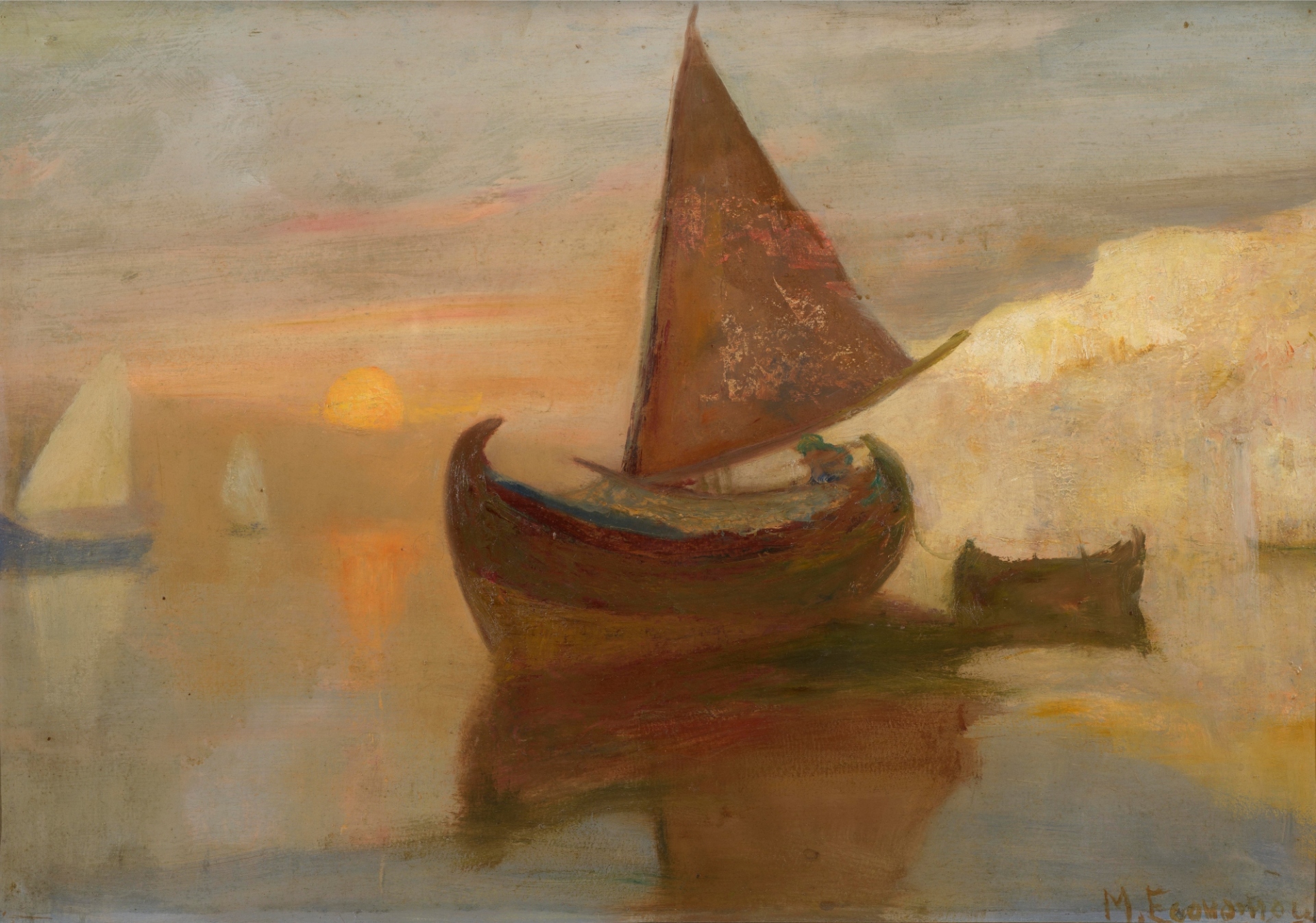 Μιχάλης Οικονόμου, "Βάρκες στο ηλιοβασίλεμα"