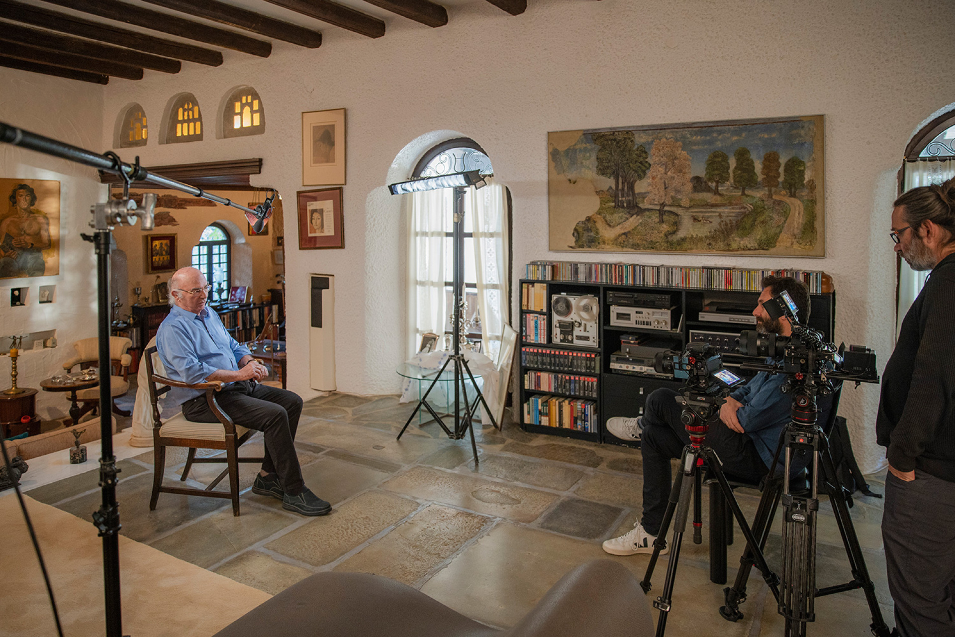 Δημήτρης Μεθενίτης. Πίσω από την κάμερα ο Βασίλης Λούρας © A. Simopoulos