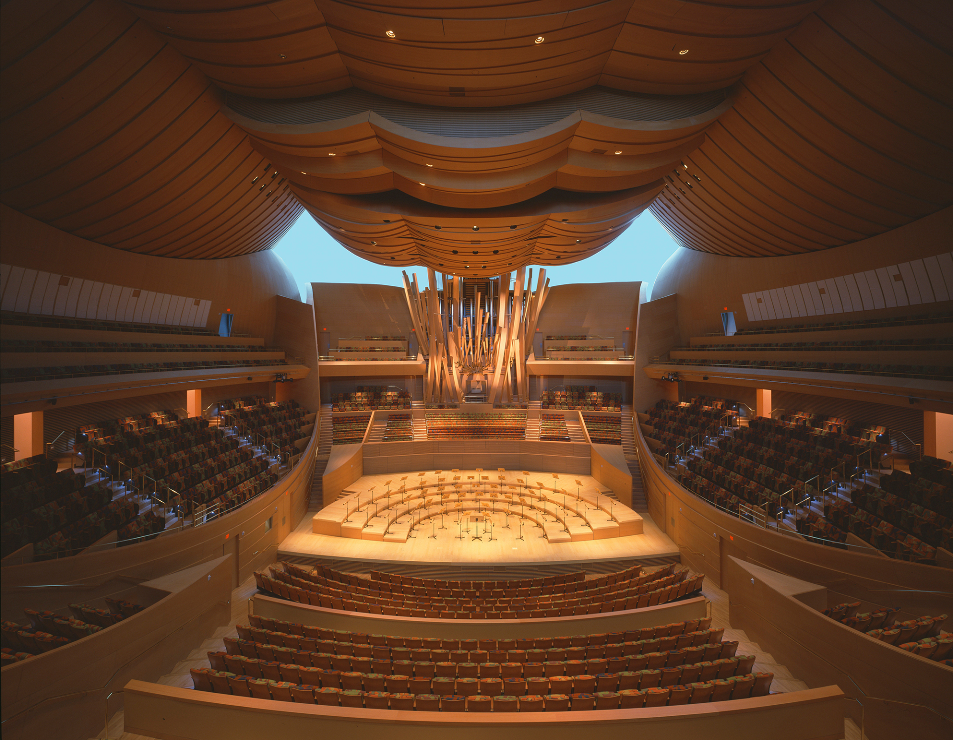 Εσωτερική άποψη του Walt Disney Concert Hall, στο  Los Angeles © View Pictures/Universal Images Group via Getty Images