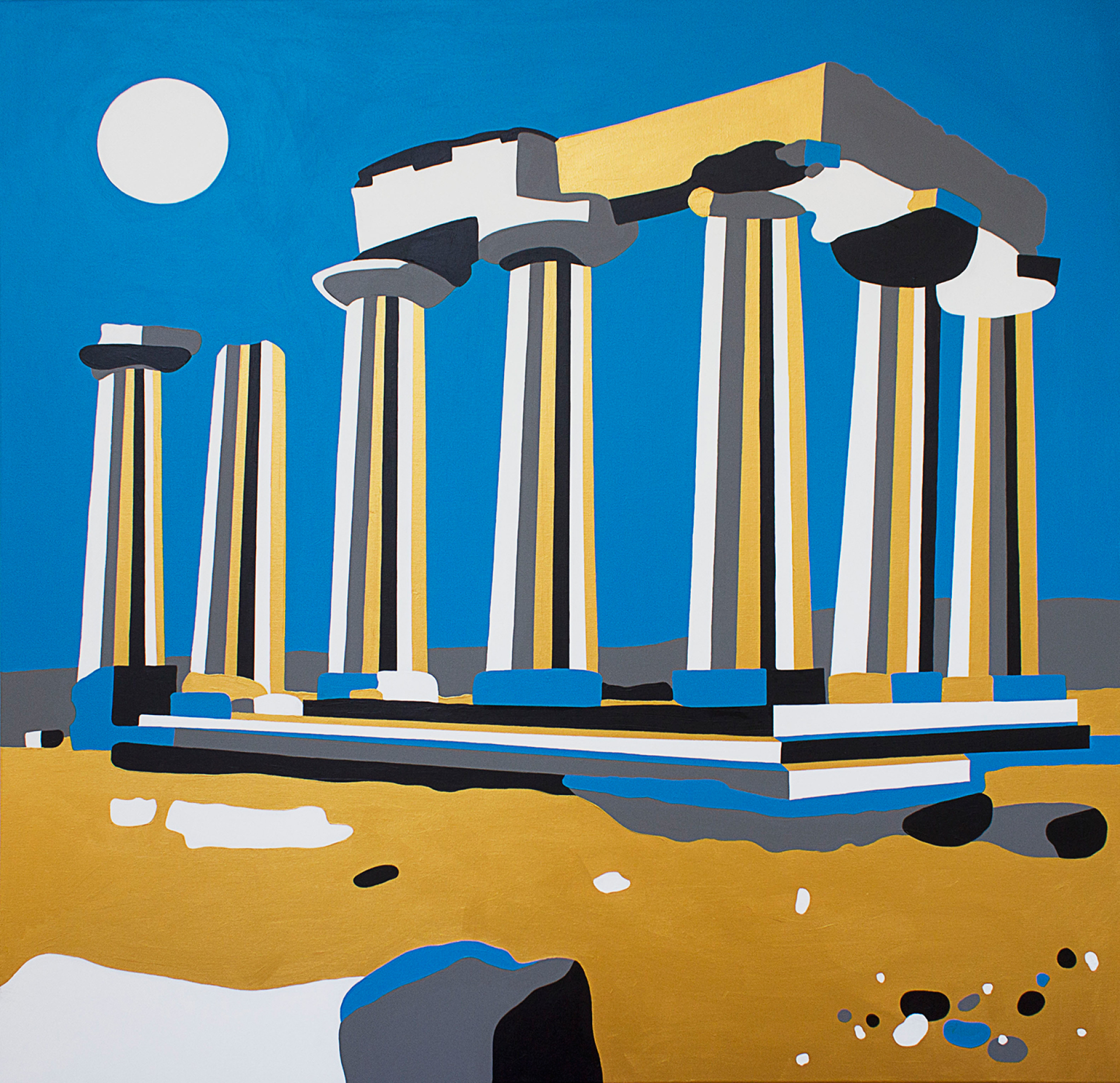 Ο ναός του Απόλλωνα σε πίνακα του Cacao Rocks