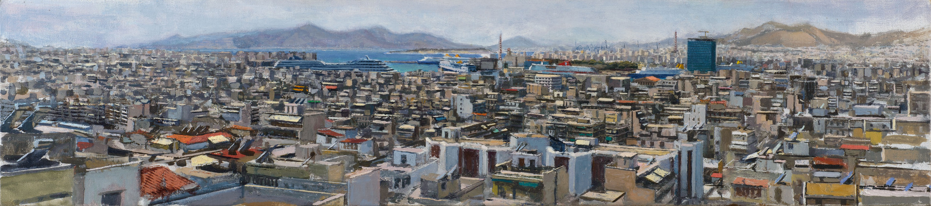 Αντώνης Σκαμπαβιρίας - «Πέρα από το μπετόν» στη Γκαλερί Σκουφά: Το έργο του «Μέρες του Ιουλίου 11:00 - 16:00», 90x20