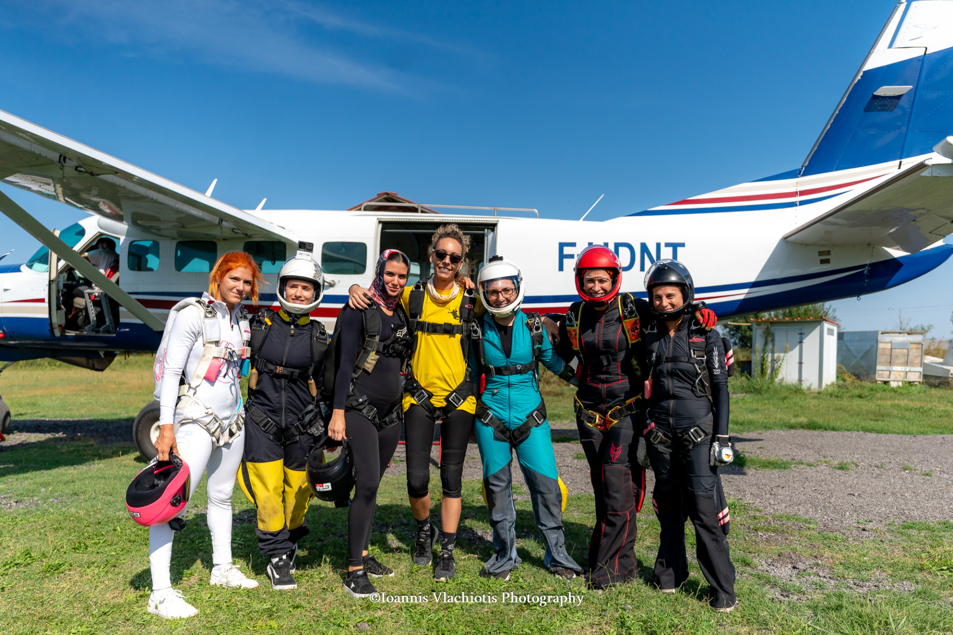 Γυναίκες skydivers