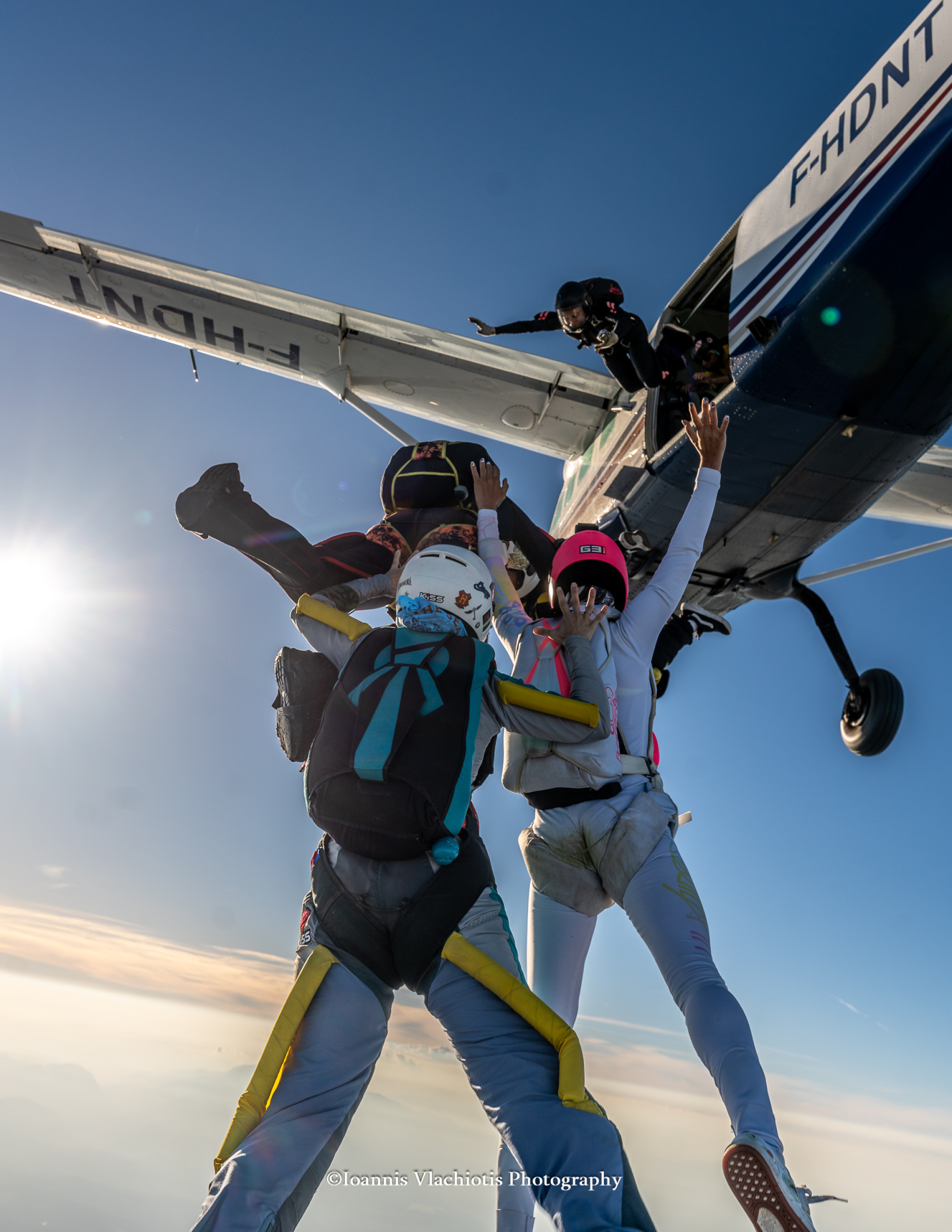Γυναίκες skydivers