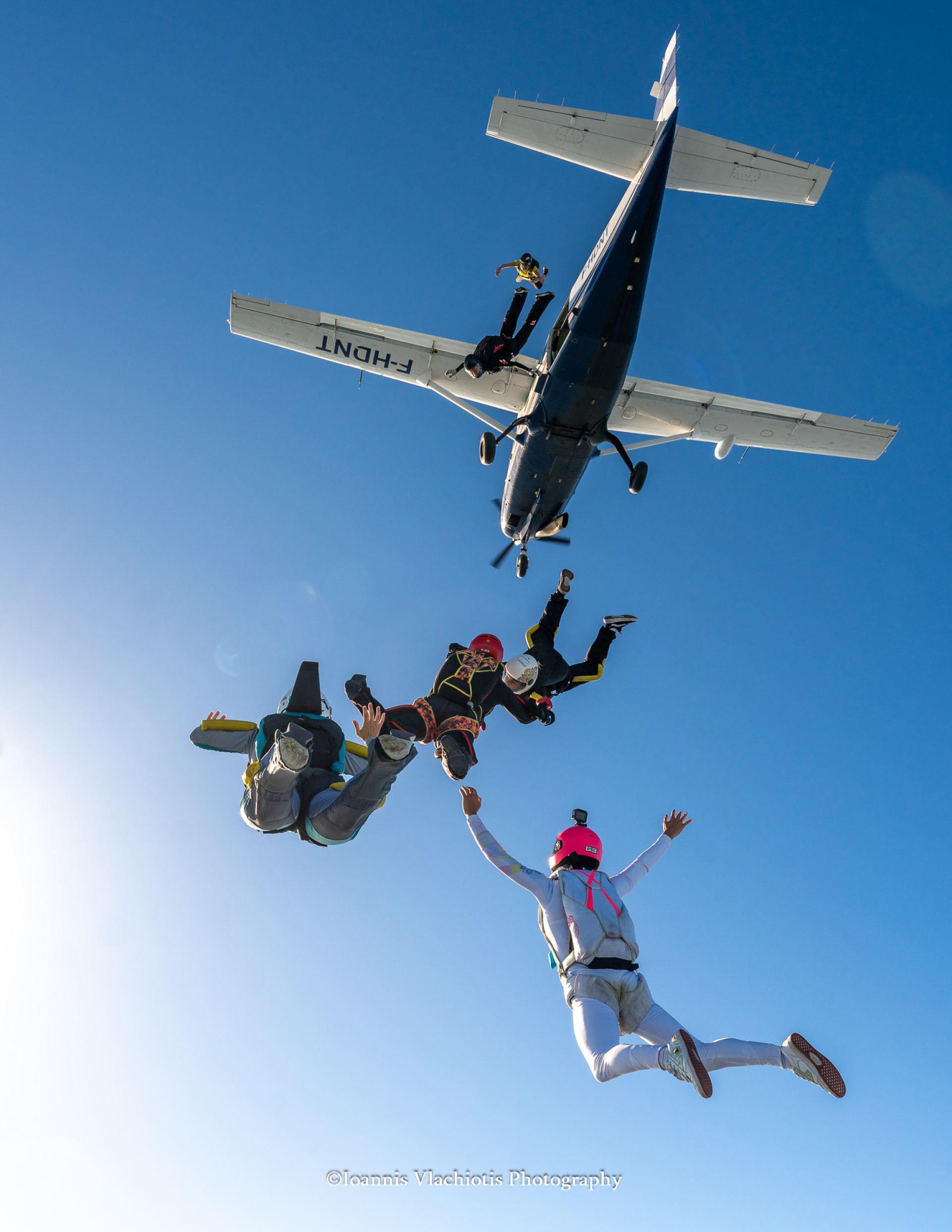 Γυναίκες skydivers