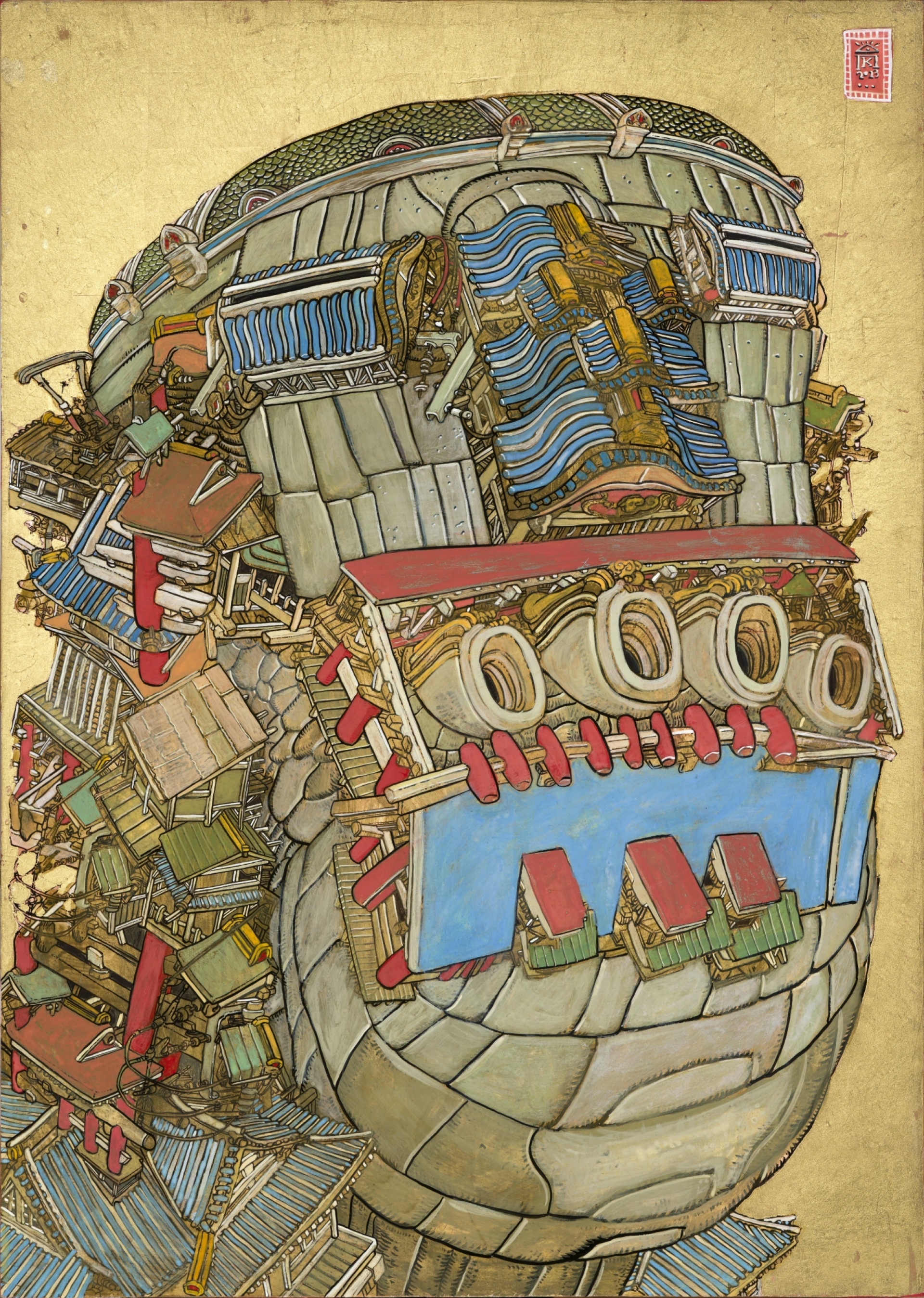 Κωνσταντίνος Παπαμιχαλόπουλος, δεύτερη σπουδή για το "Κεφάλι Κολοσσού με σύννεφα"