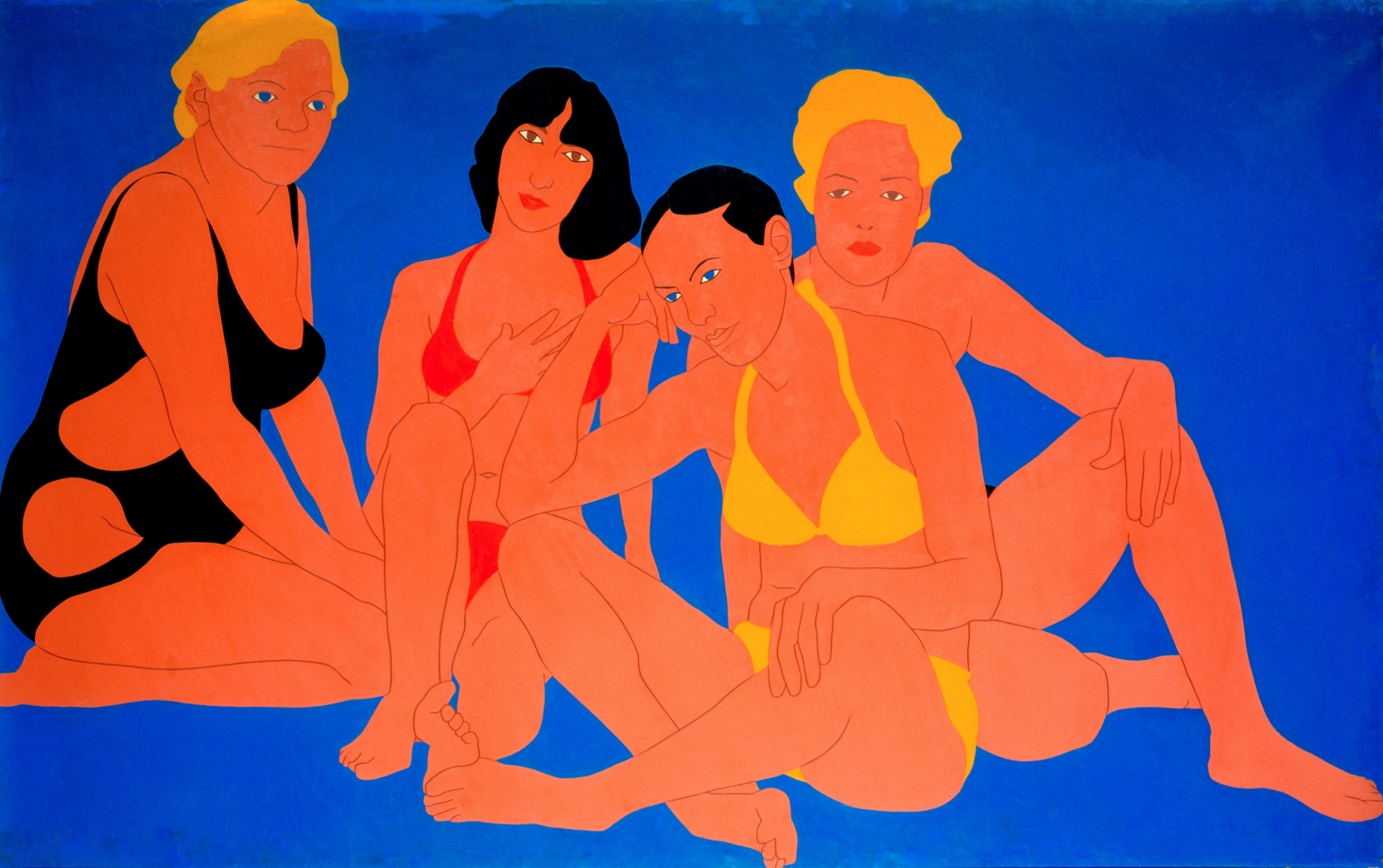 Ο πίνακας του Νικία Σκαπινάκη "Λουόμενες", 1971