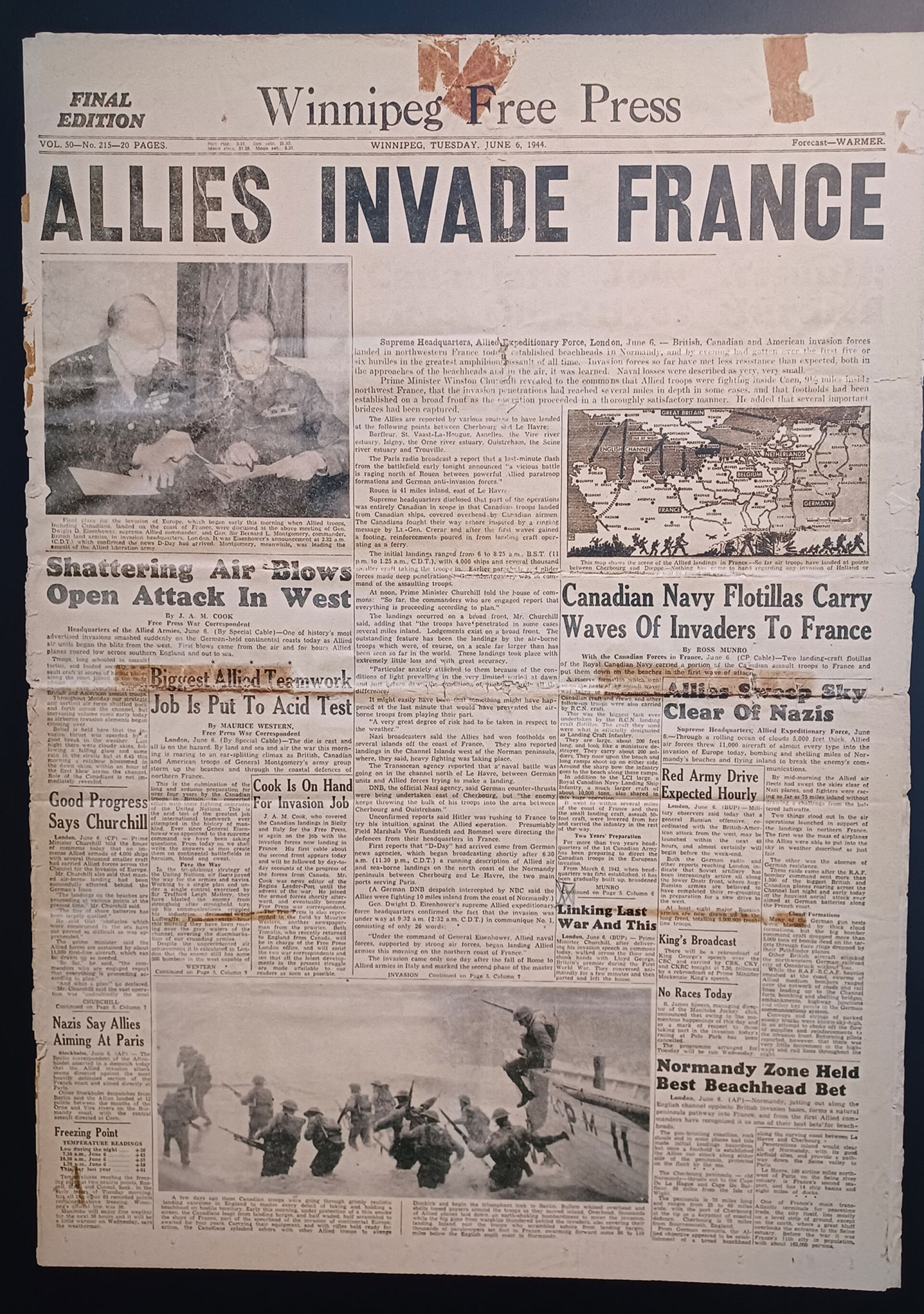 Winnipeg Free Press, 6 Ιουνίου 1944