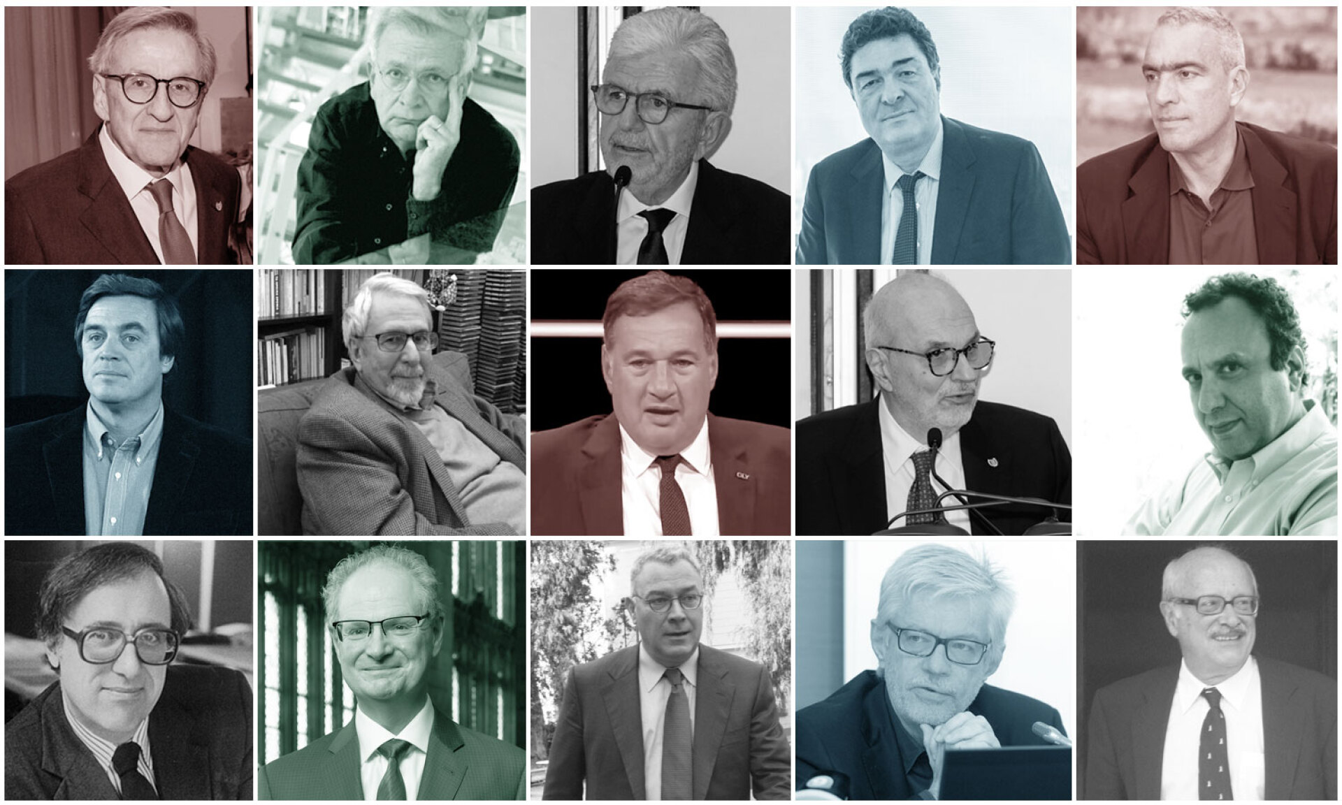 Α.Σαμαράς, Α.Τομπάζης, Α. Φυλακτόπουλος, Α.Παπαχελάς, Γ.Ψάλτης, Δ.Γόντικας, Ν.Δήμου, Σ.Καπράλος, Σ.Πολλάλης, Χ.Χωμενίδης, Μ.Δερτούζος, Π.Αλιβιζάτος, Μ.Καψής, Α.Δοξιάδης, Θ.Βερέμης