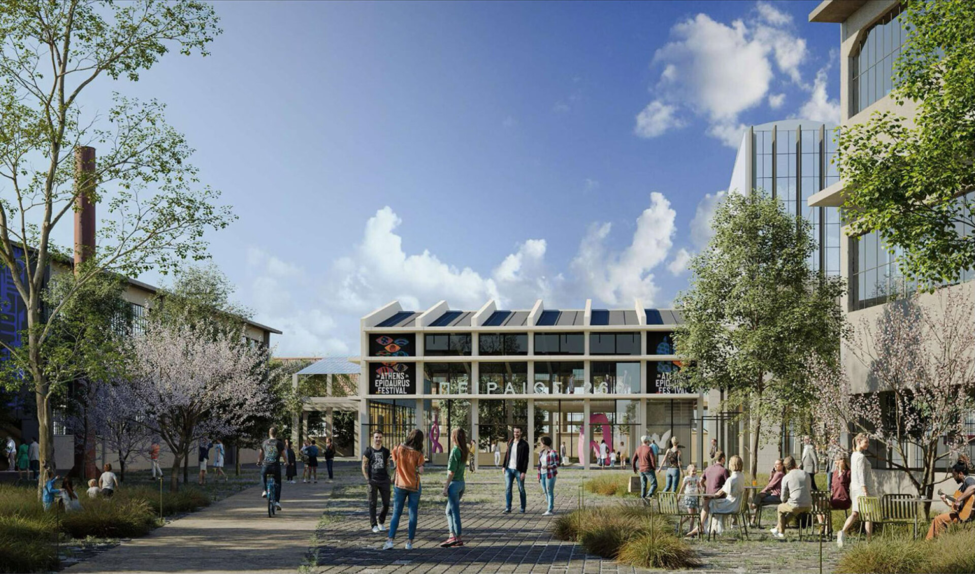 Φωτορεαλιστική απεικόνιση του βιομηχανικού συγκροτήματος Πειραιώς 260 © ΥΠΠΟ